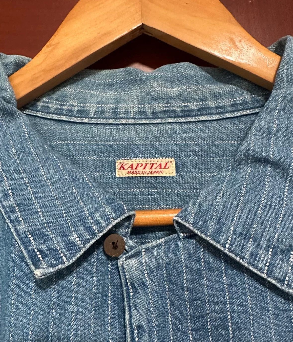 Kapital KAPITAL silhouette striped denim shirt 2412-Nextarrow Size US L / EU 52-54 / 3 - 5 Thumbnail