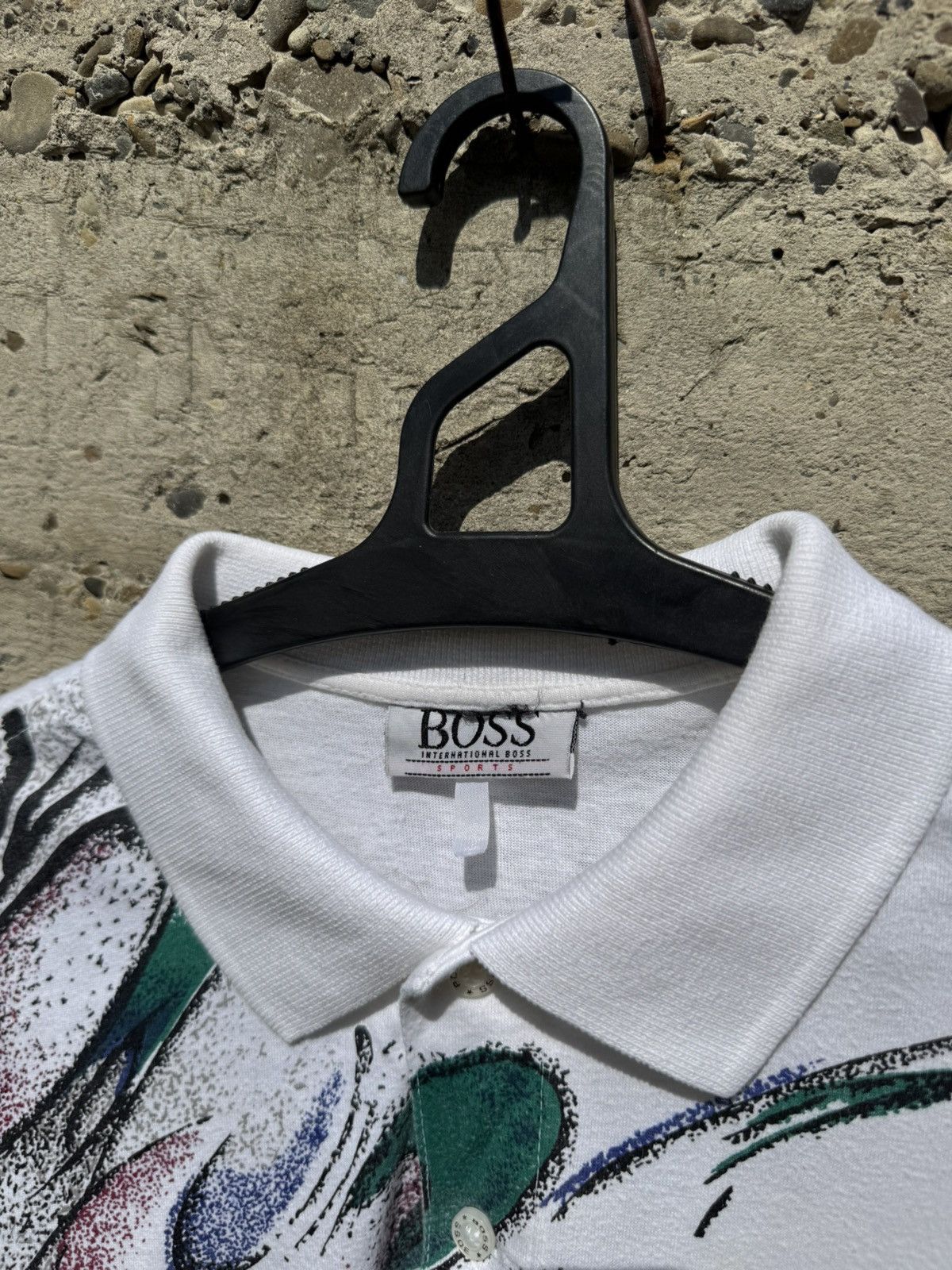 Hugo Boss Vintage 90s Hugo Boss Abstract Polo Tee Size US XL / EU 56 / 4 - 6 Thumbnail