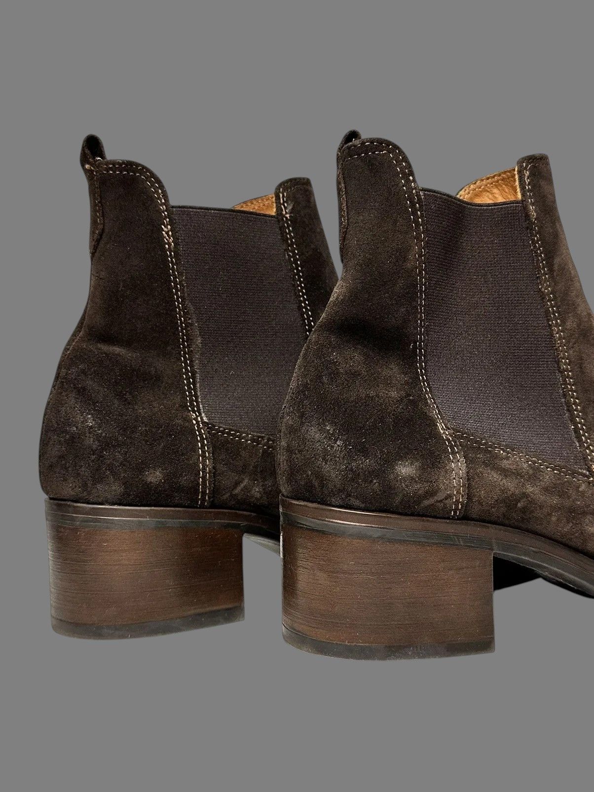 14th Addiction Franzini Brown Leather Boots Italian Elegant Retro Guidi Size US 8 / EU 41 - 6 Thumbnail