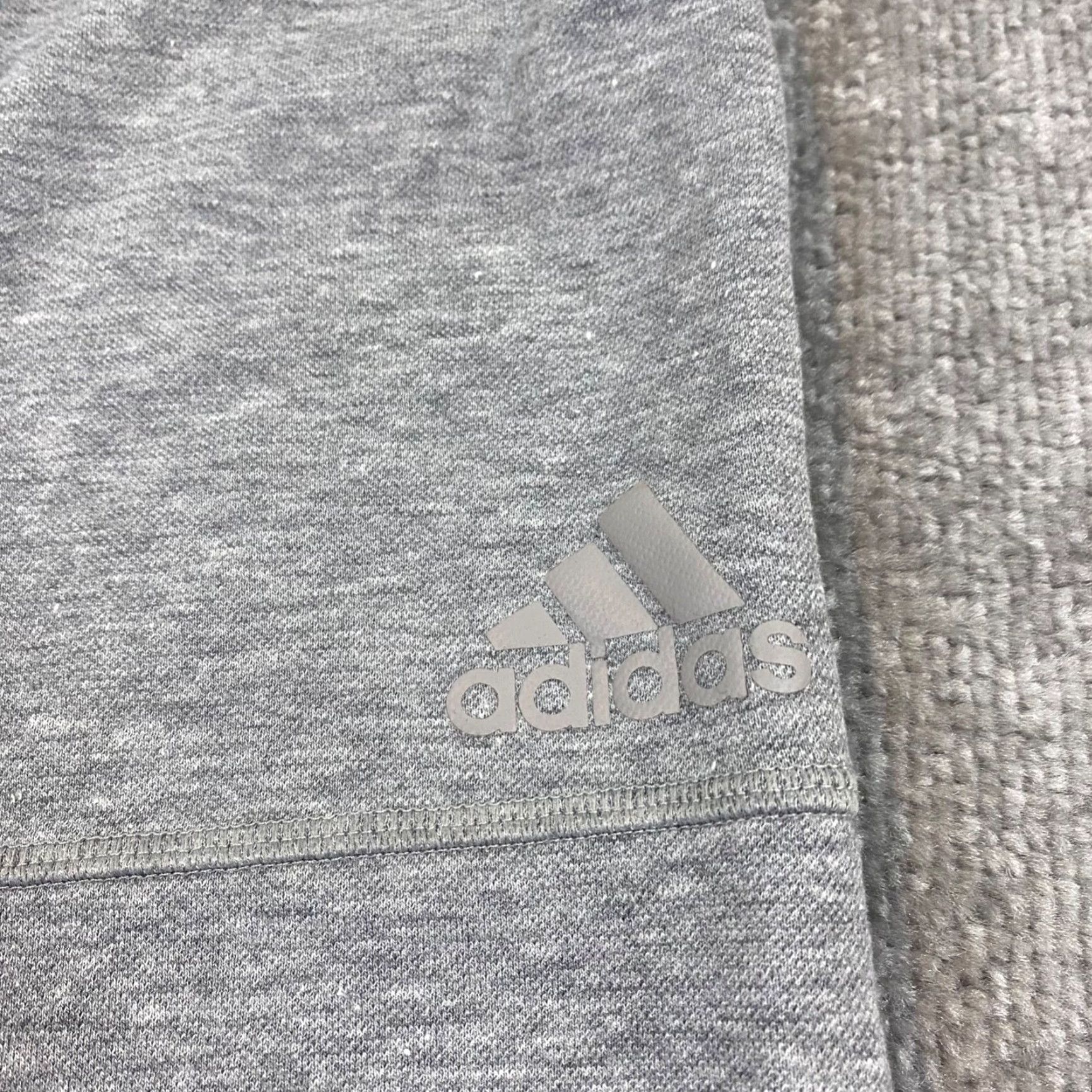 Adidas Adidas Sweatpants Mens Medium Heather Gray Jogger Sweatpants 28" Tapered Stretch Gray 28" Pockets Elastic Waist Size US 31 - 2 Thumbnail