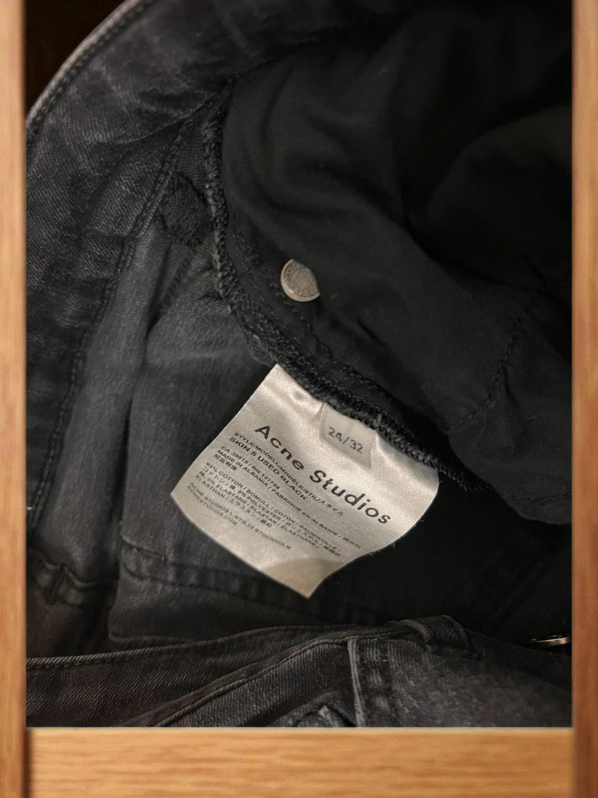 Acne Studios Acne Studios Skin 5 Used Black jeans size W24 L32 Size 24" / US 00 / IT 34 - 6 Thumbnail