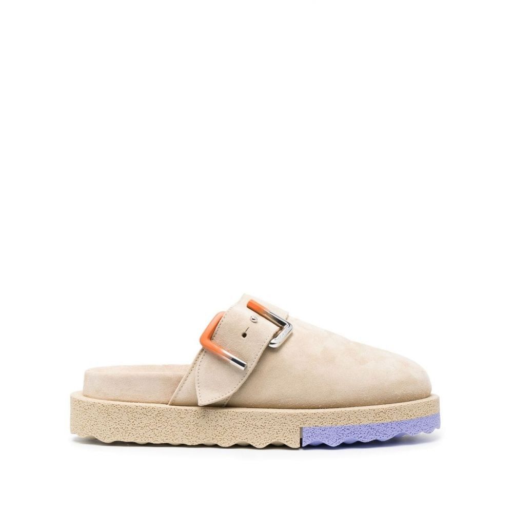 Off-White o1in1s0225 Q:1 / Suede Spongesole Clogs in Beige Size US 11 / EU 44 - 1 Thumbnail