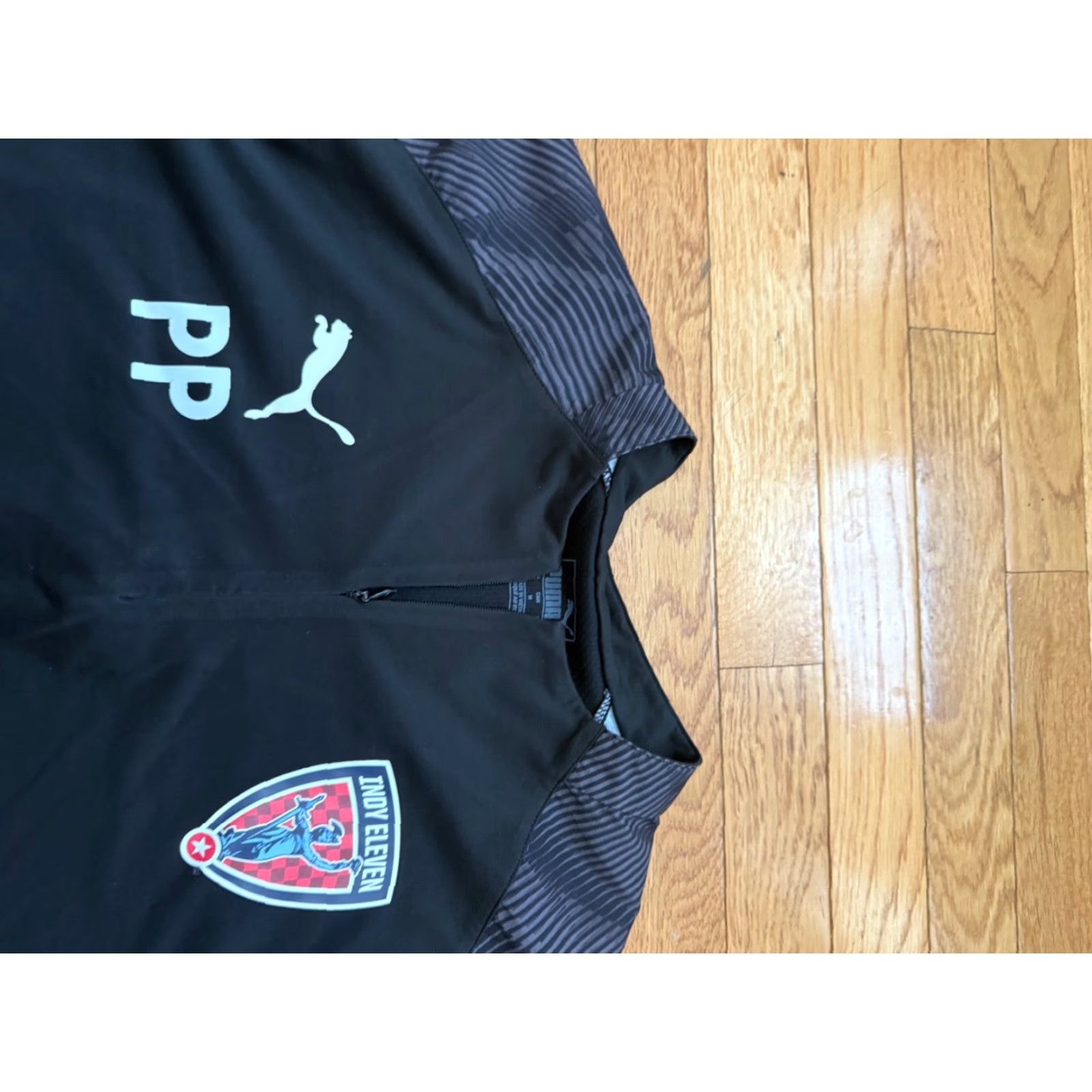 Puma Indy Eleven PUMA Track Jacket Soccer Long Sleeve Zip Pockets M Black Mens Size US M / EU 48-50 / 2 - 4 Thumbnail