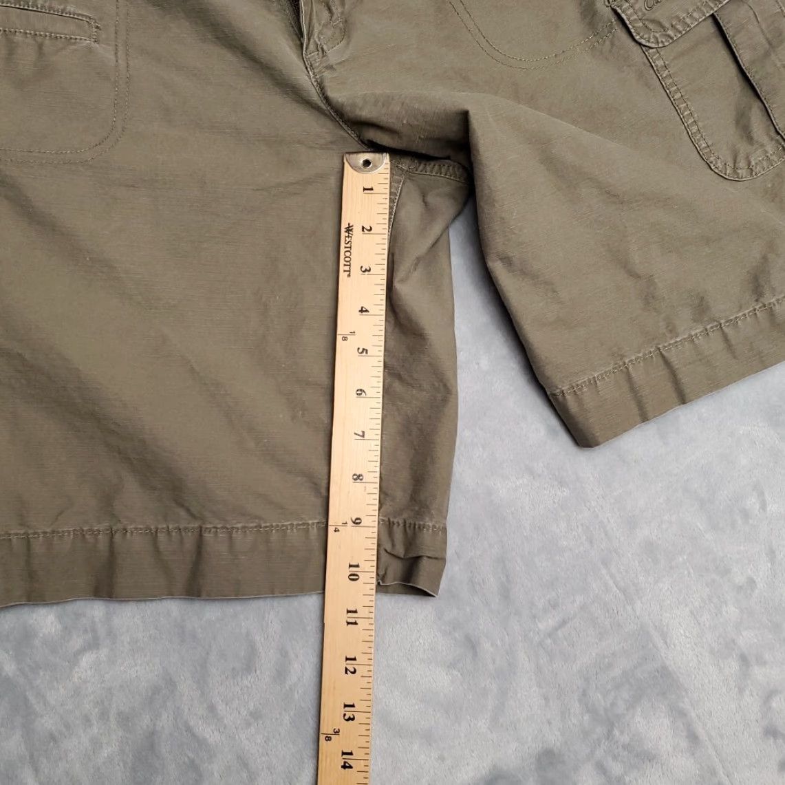 Vintage Cabelas Cargo Shorts Men 36 Green Outdoor Cargo Flat Front Utility Hike Size US 36 / EU 52 - 8 Thumbnail