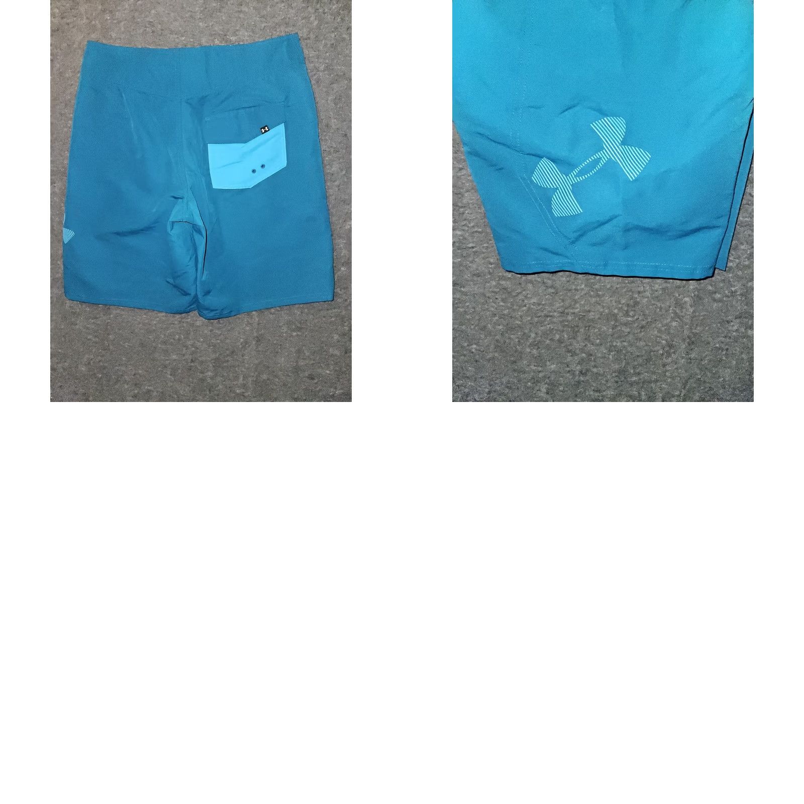 Under Armour Under Armour Swim Trunks Men 30 Teal Loose Heatgear Flap Pocket Beach Swimming Regular Size 30 Blue Logo Pockets Quick Dry N/A Size US 30 / EU 46 - 8 Thumbnail