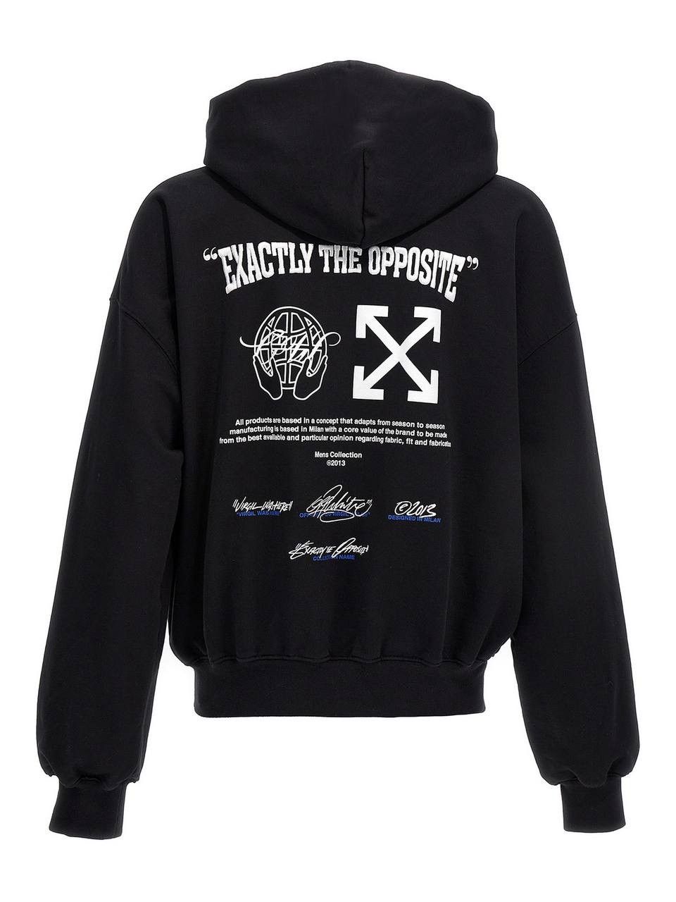 Off-White Off-White Exactly The Opposite Black Hoodie Size US S / EU 44-46 / 1 - 1 Thumbnail