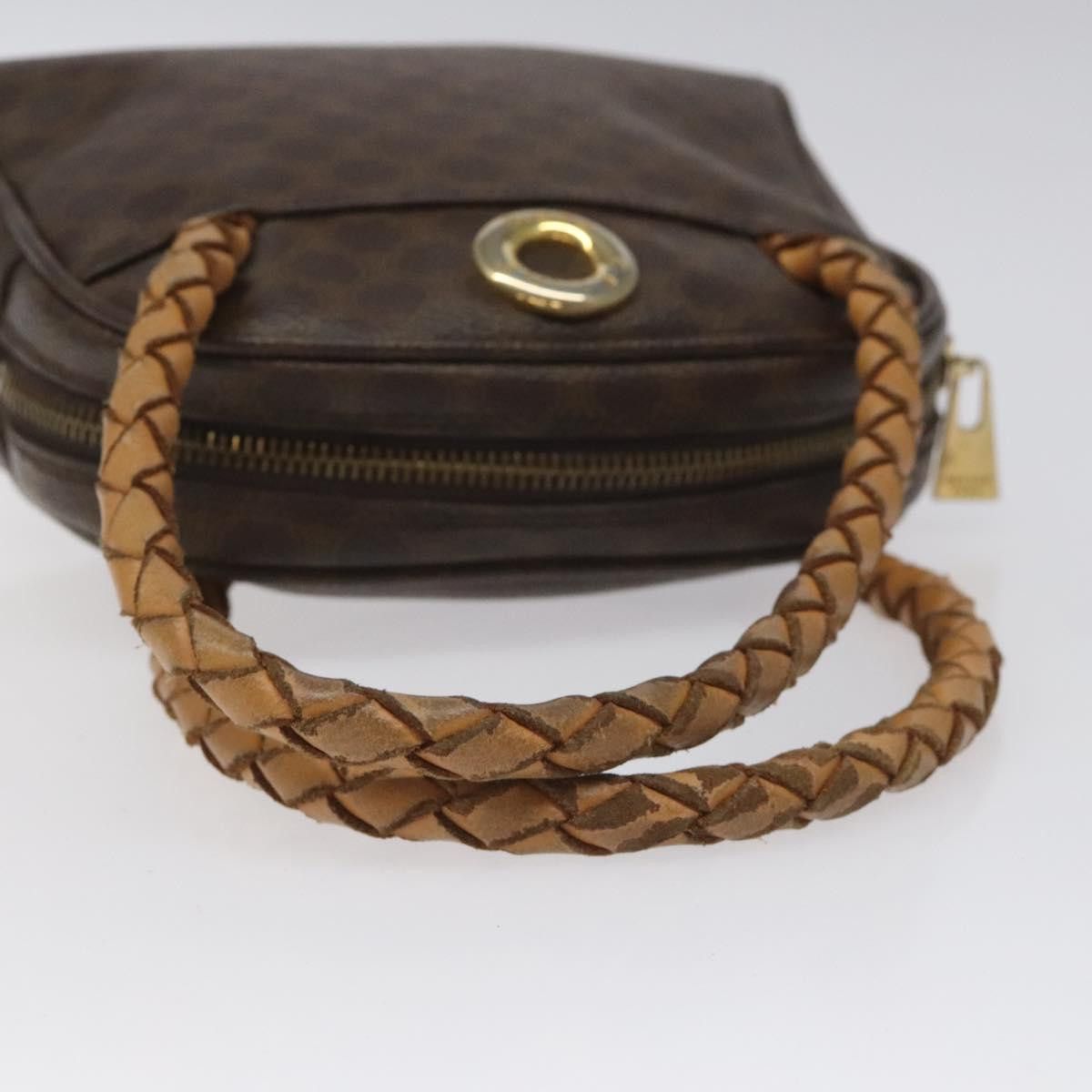 Celine CELINE Macadam Canvas Hand Bag Pvc Leather Brown Size ONE SIZE - 7 Thumbnail