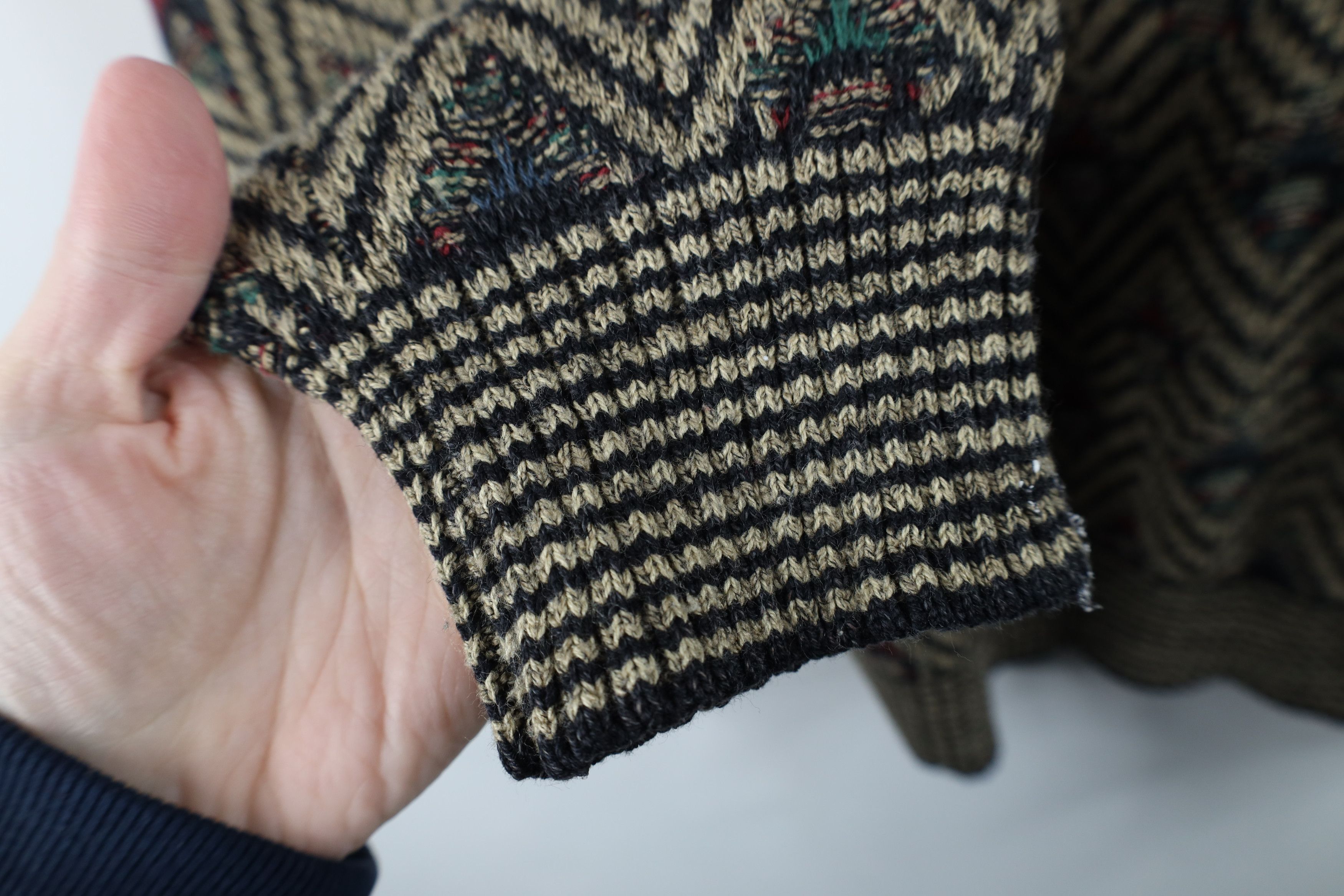 Vintage Vintage 90s Streetwear Herringbone Knit Crewneck Sweater USA Size US M / EU 48-50 / 2 - 8 Thumbnail