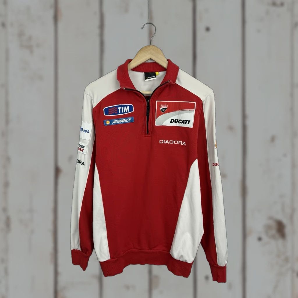 Diadora Ducati Corse Diadora Bridgestone Shell Long Sleeve 2015 L Red Mens Shirt Size US L / EU 52-54 / 3 - 1 Thumbnail