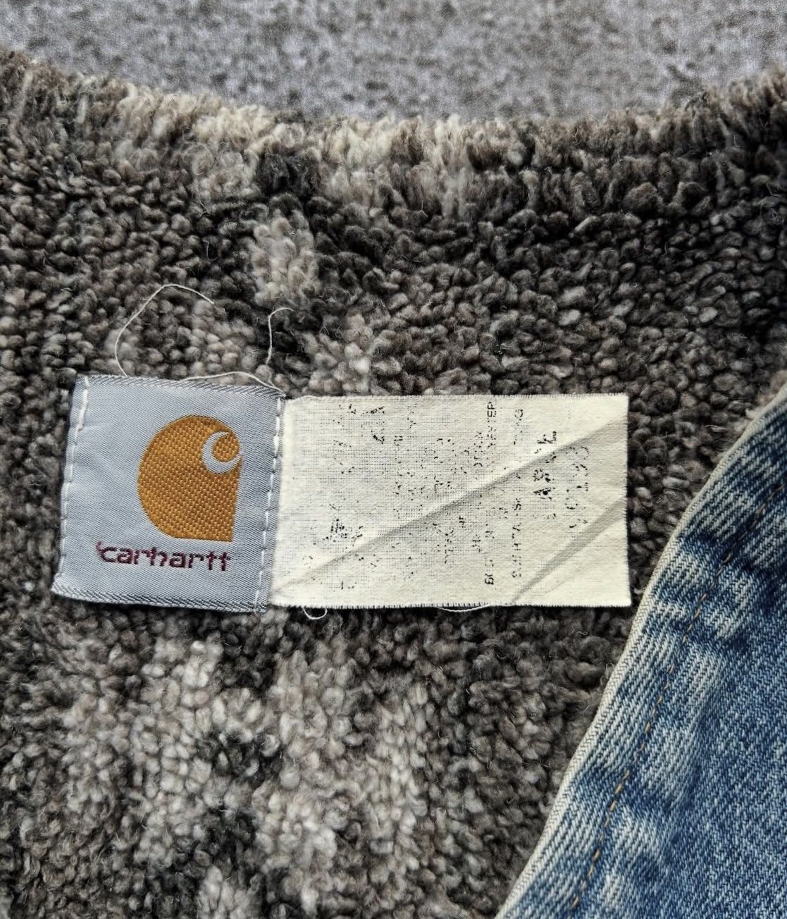 Carhartt Vintage Carhartt Aztec Sherpa-Lined Denim Vest (90s) Size US L / EU 52-54 / 3 - 4 Thumbnail