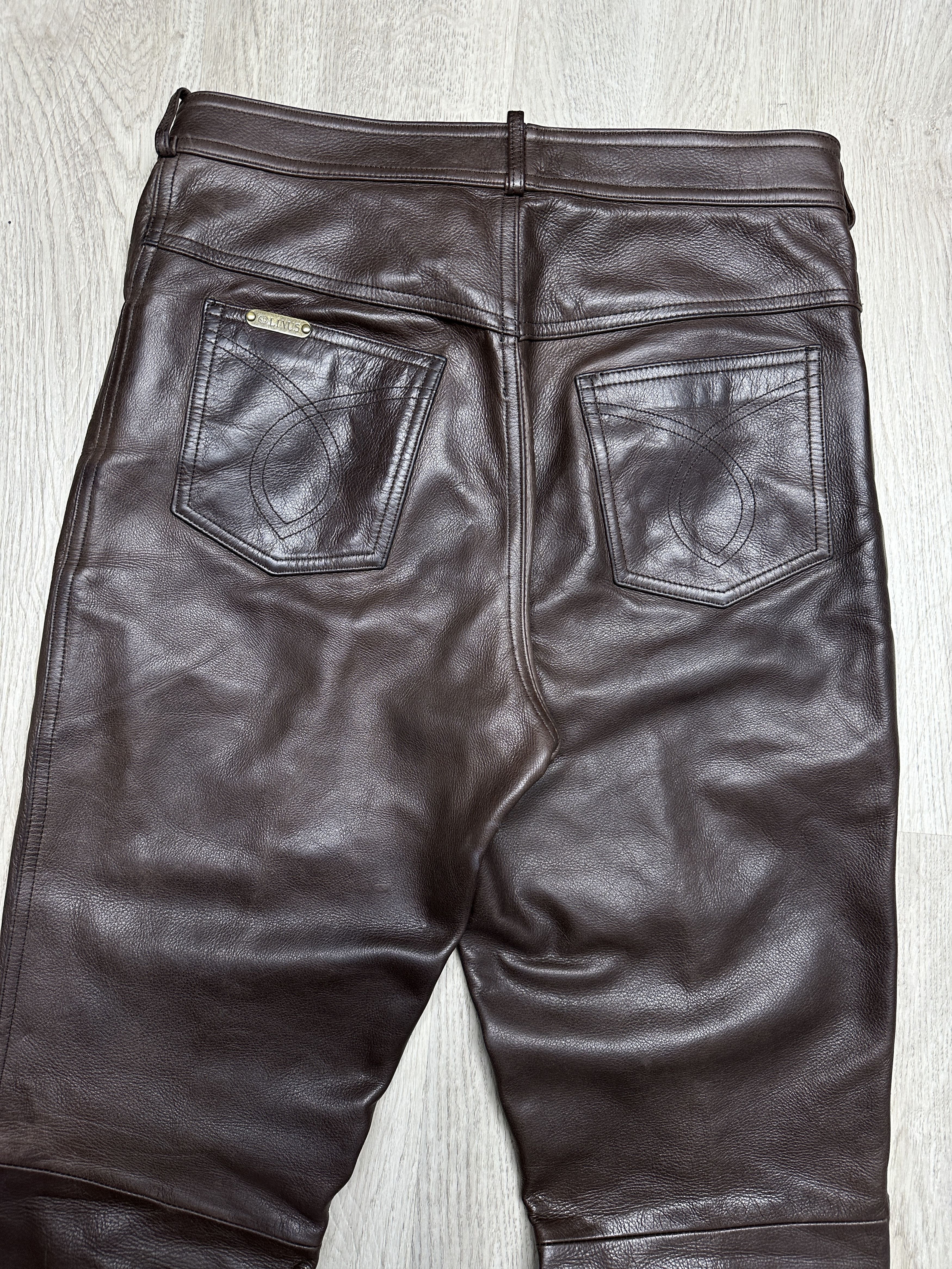 Genuine Leather Linus Vintage Genuine Leather Pants Biker Motorcycle Size US 30 / EU 46 - 8 Thumbnail