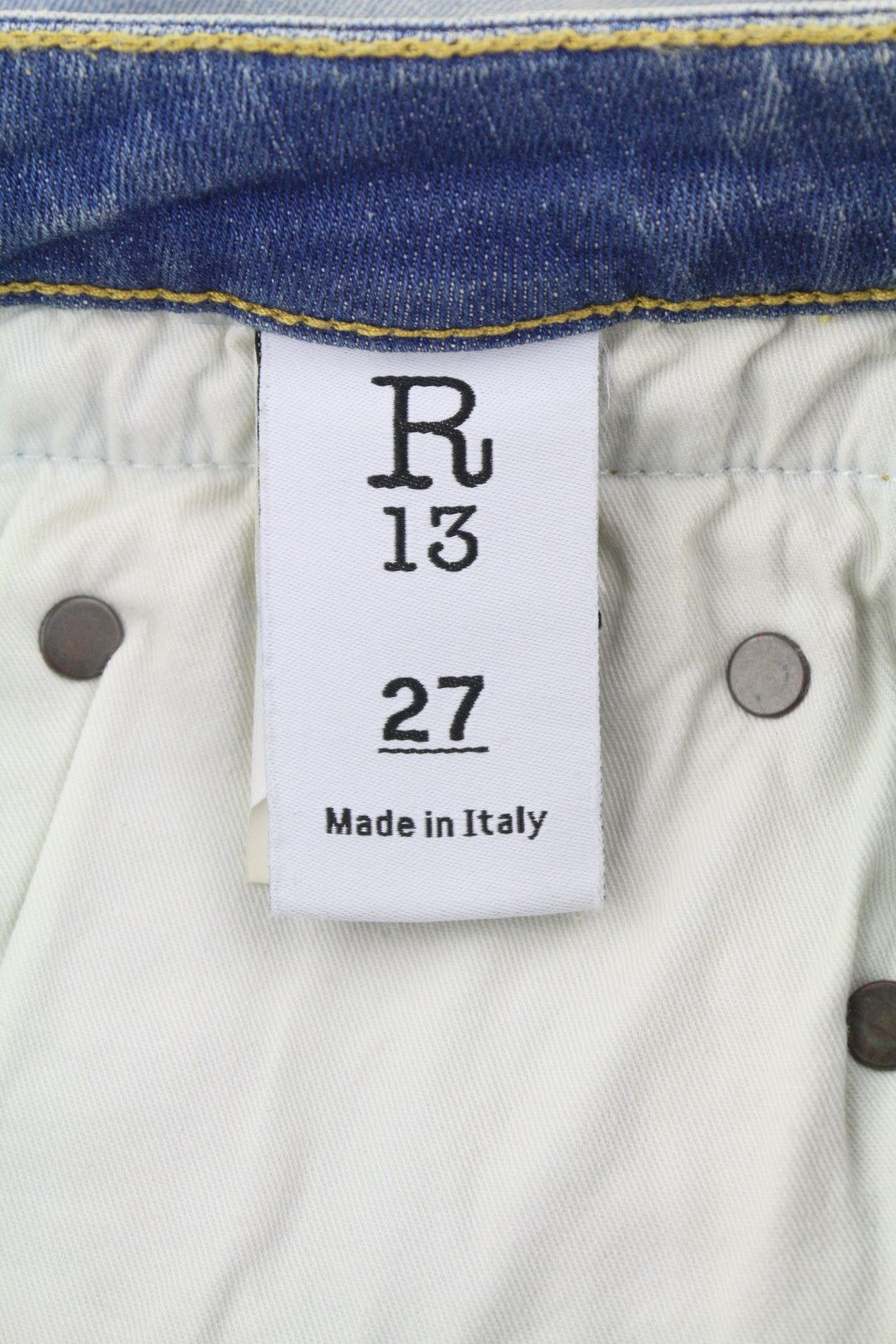 R13 BOY SKINNY 27 Blue Faded Ankle Cropped Distress 86323 Size 27" / US 4 / IT 40 - 7 Thumbnail