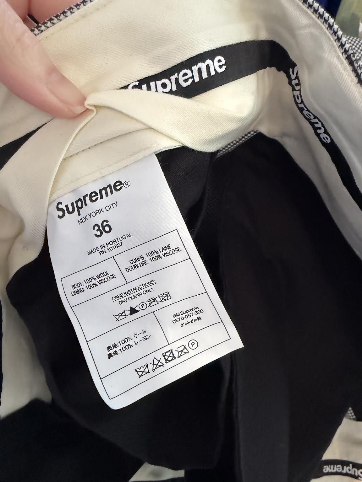 Supreme SUPREME Wool Suit Houndstooth Size 36R - 9 Thumbnail