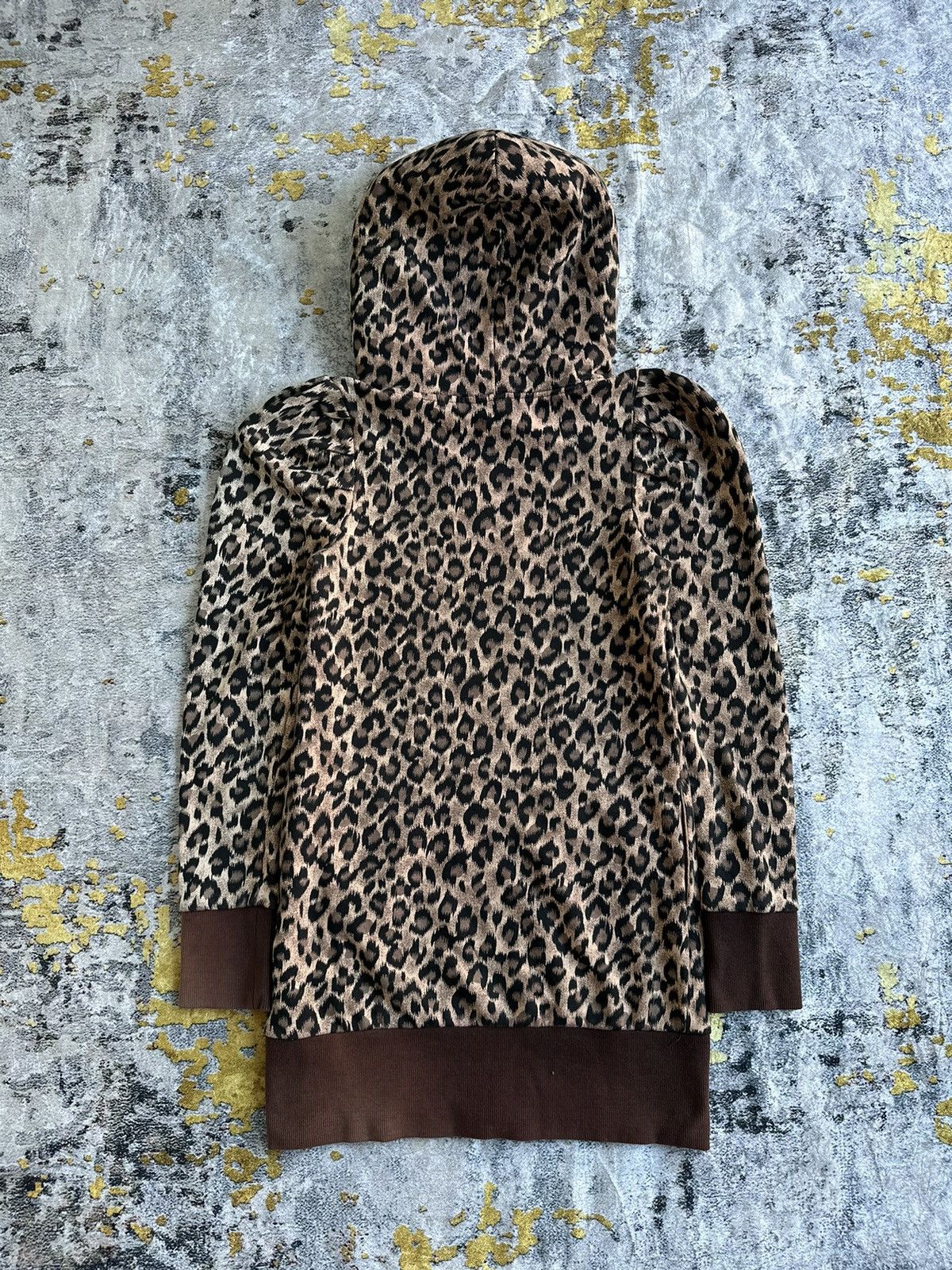 20471120 EGOIST LEOPARD HOODIE LE GRANDE BLEU IFSIX Y2K GOA STYLE Size S / US 4 / IT 40 - 4 Thumbnail