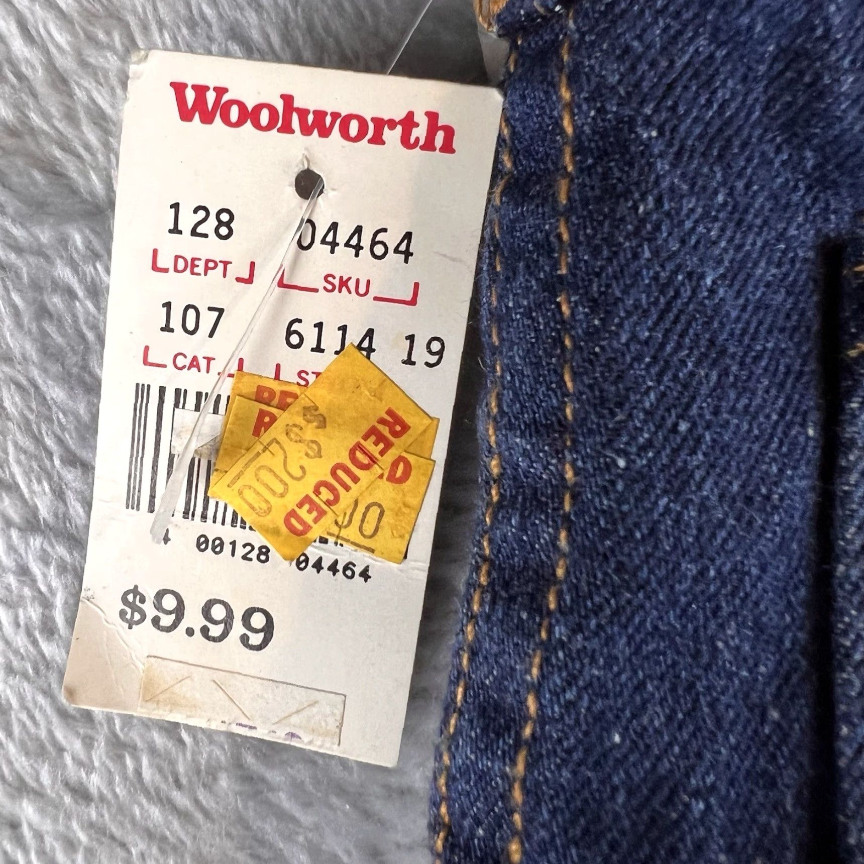 Doublet VINTAGE Diamond Double U Jeans Womens 16 Blue Deadstock 1970s 1980s Size 38" / US 16 / IT 52 - 3 Thumbnail