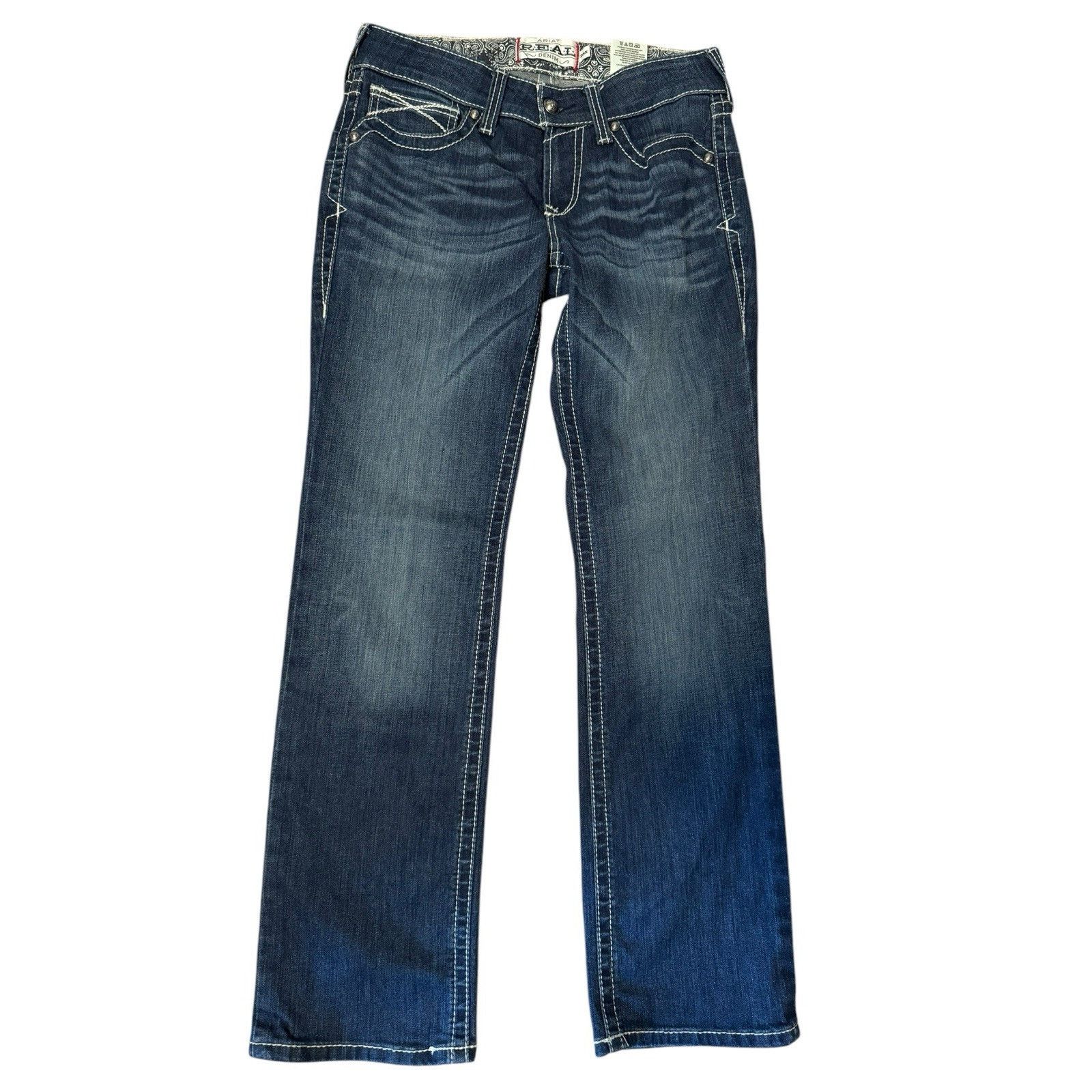 Ariat Ariat Stretch Bootcut Whipstitch Jeans Western Cowboy Rodeo Size 28" / US 6 / IT 42 - 4 Thumbnail