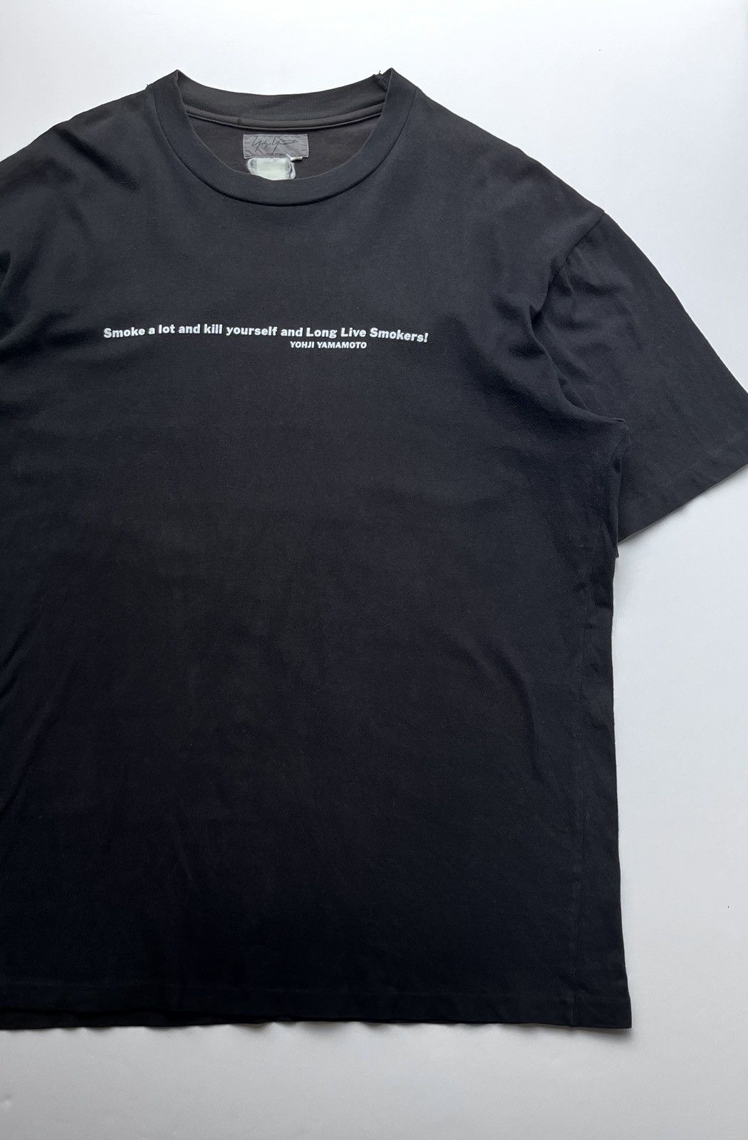 Yohji Yamamoto Yohji Yamamoto Pour Homme 90’s “smoke & kill yourself” tee Size US XL / EU 56 / 4 - 2 Thumbnail
