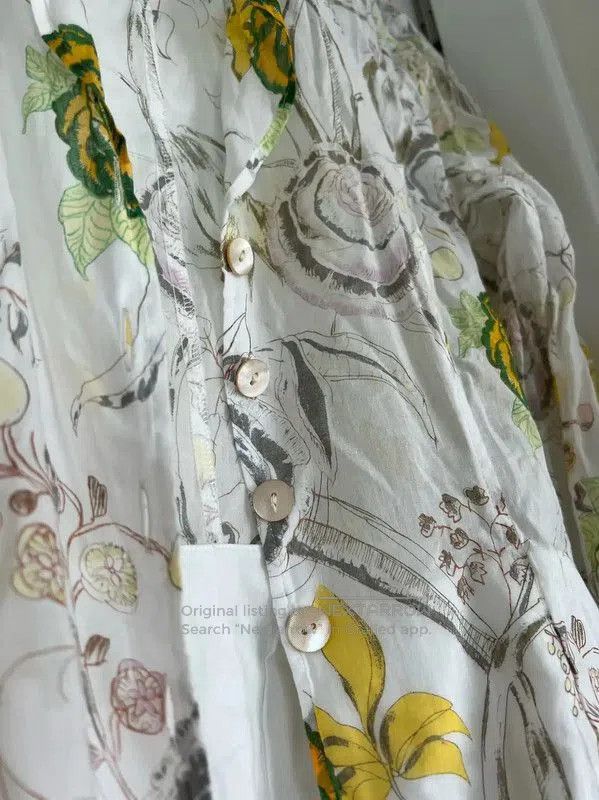 Kenzo KENZO Women's White Cotton Long Sleeve Shirt . Size M / US 6-8 / IT 42-44 - 3 Thumbnail