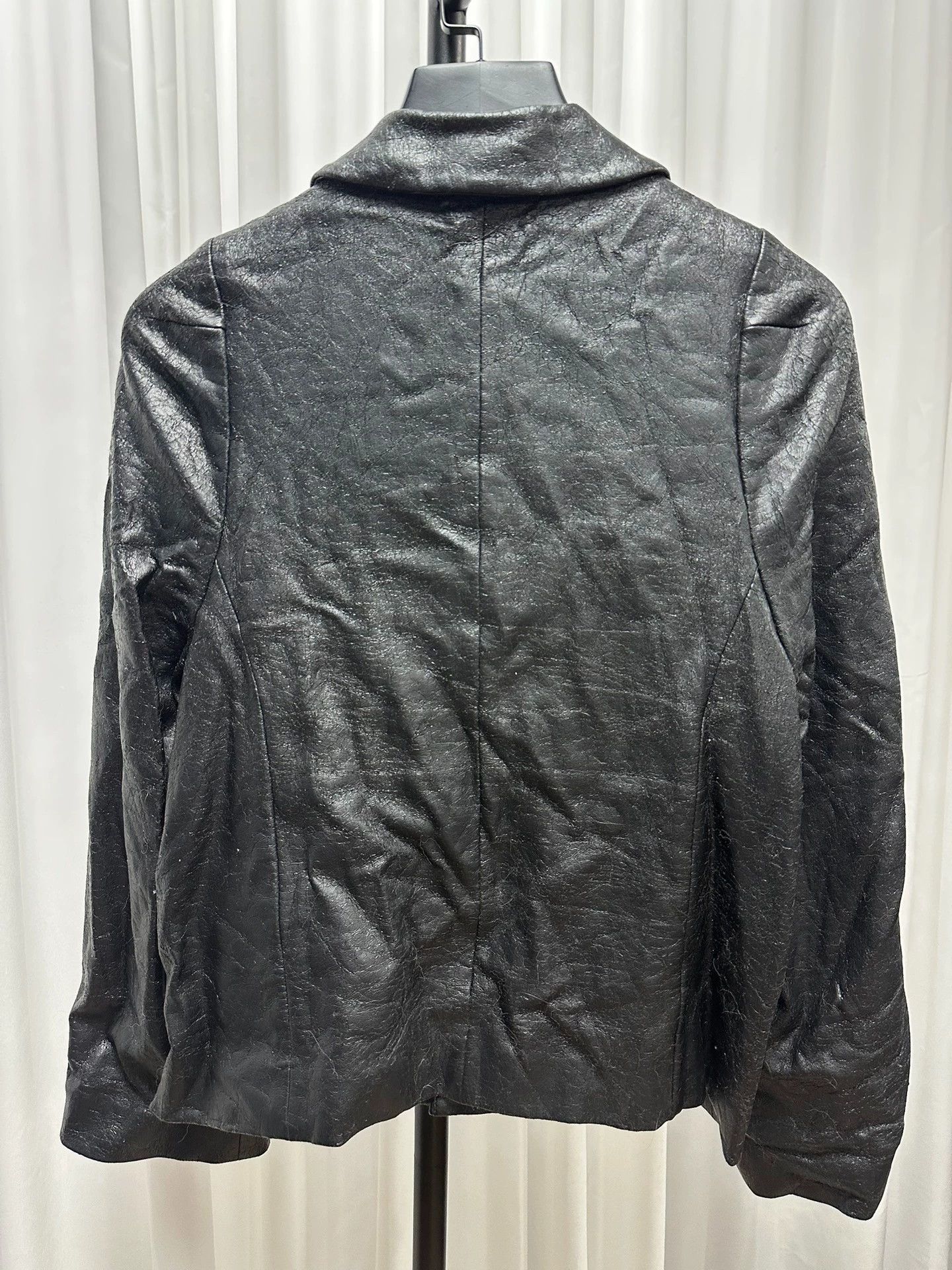 Comme des Garcons CDG Tricot Vintage Faux Leather Mand Coll Jkt (Bust 98, L62) Size ONE SIZE - 4 Thumbnail