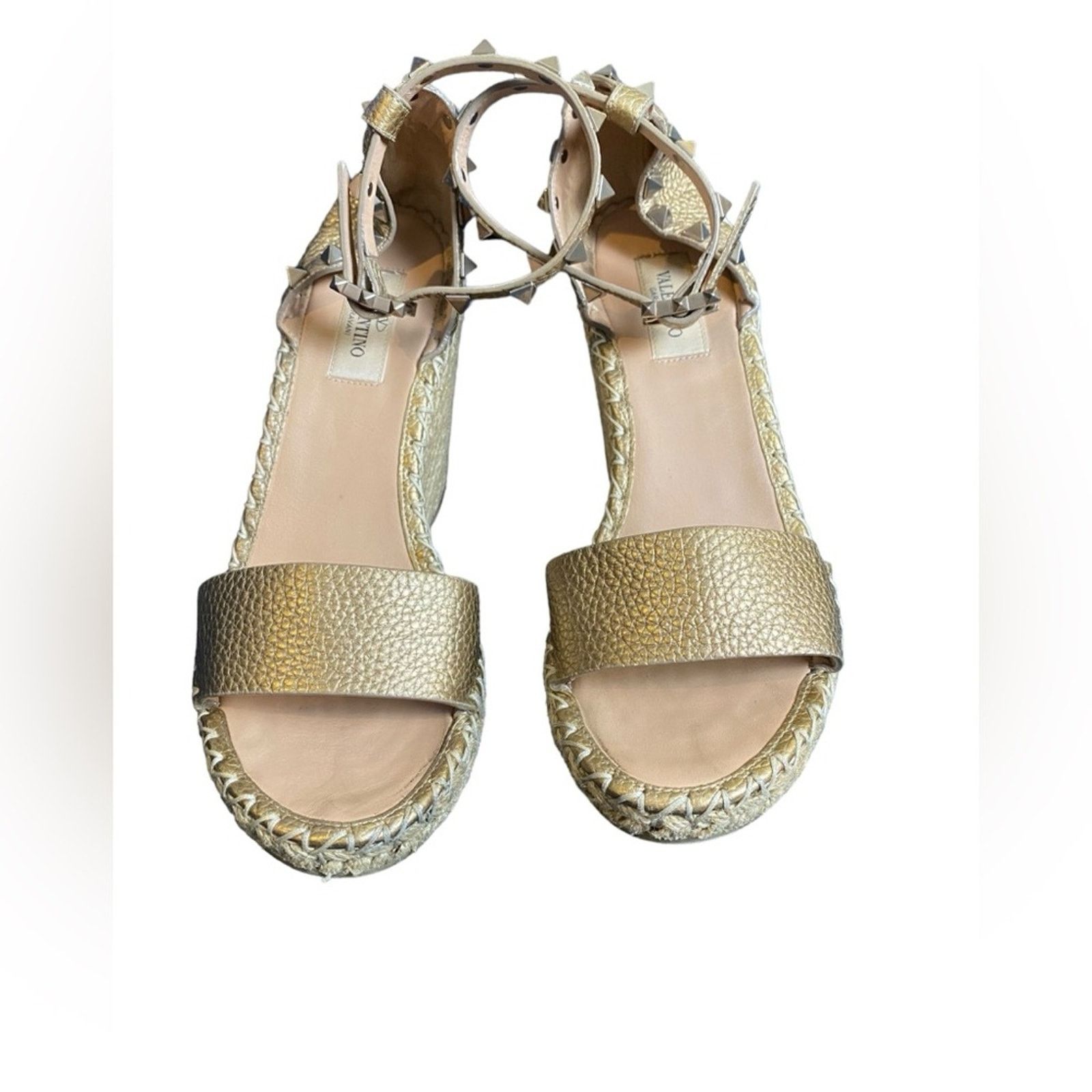 Valentino Valentino Pyramid Studded Espadrille Wedge Heel Sandals 37 Size US 7 / IT 37 - 9 Thumbnail
