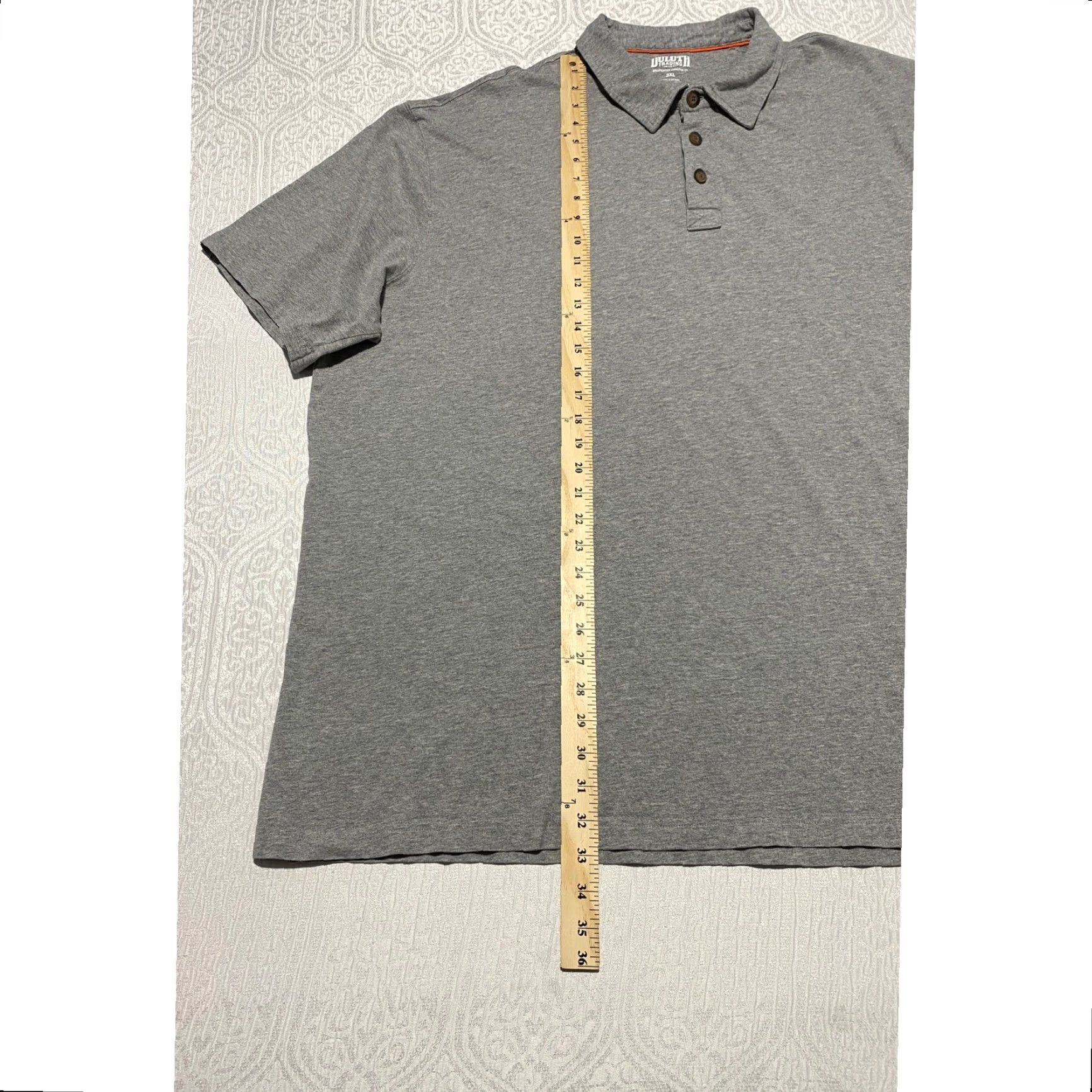 Duluth Trading Company Duluth Trading Co Polo Shirt Mens Big 3X Gray Short Sleeve Spillfighter Longtail T Shirt Workwear Casual Big & Tall Size US XXL / EU 58 / 5 - 4 Thumbnail