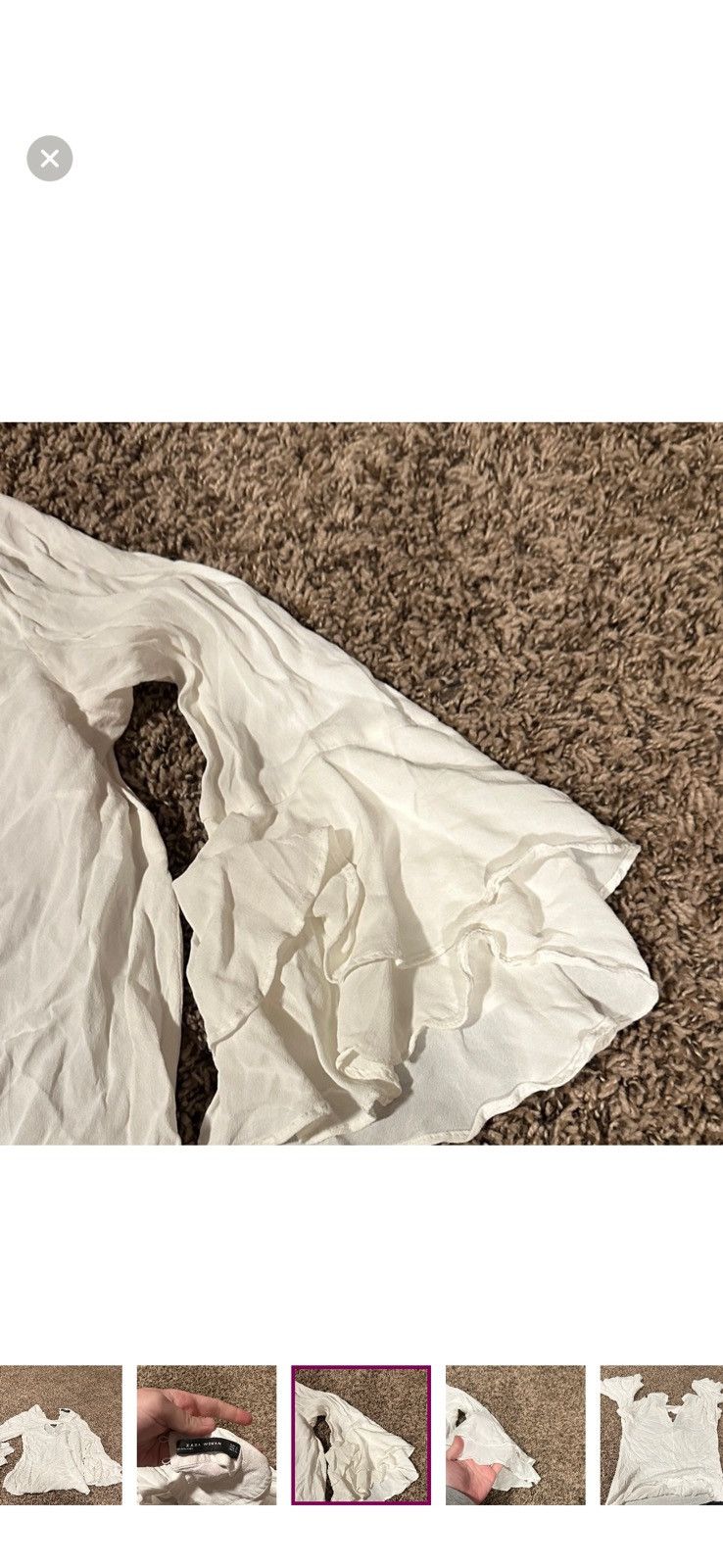 Zara White blouse Size M / US 6-8 / IT 42-44 - 3 Thumbnail