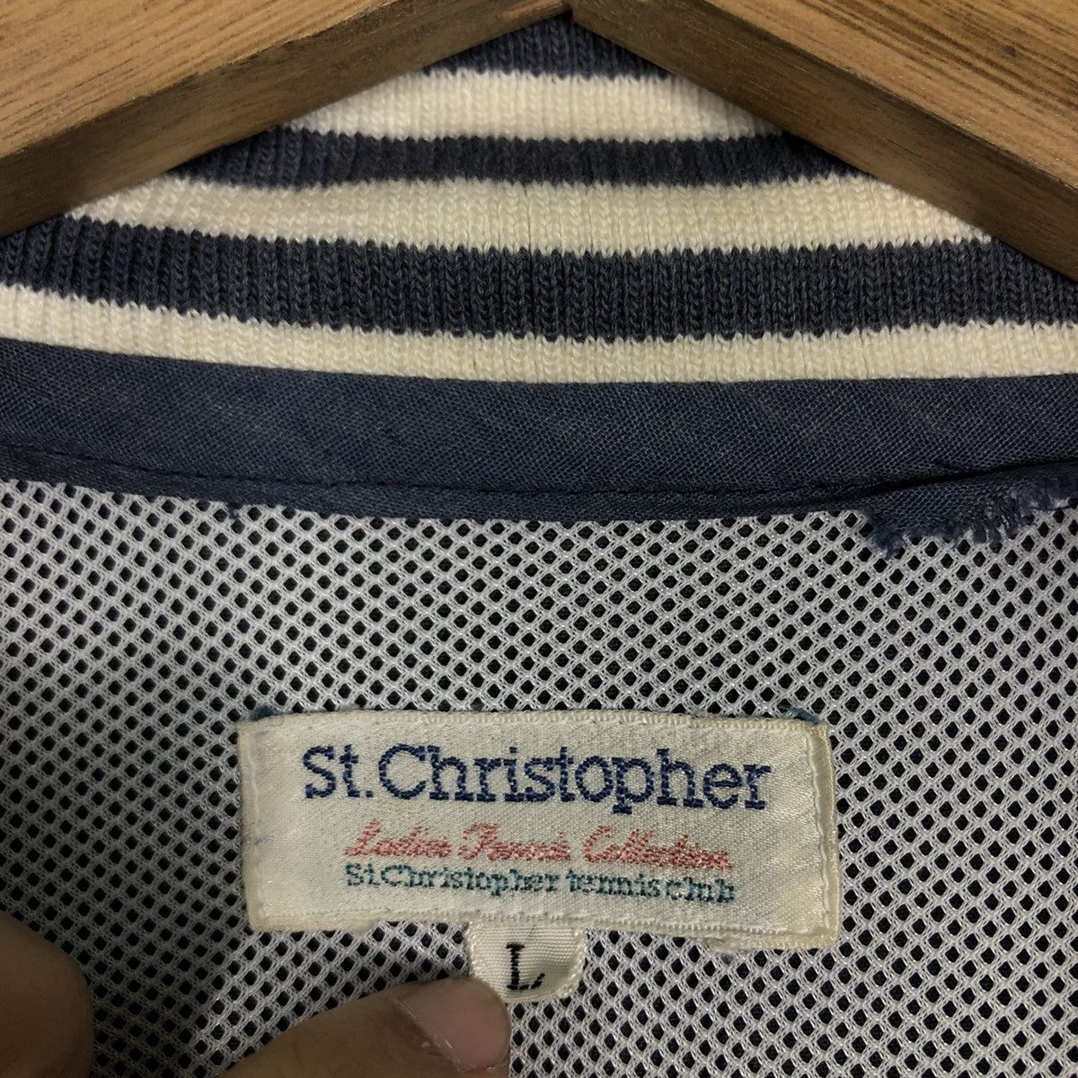 Japanese Brand 🔥90’s Vitage Tennis Club Bomber Jacket St. Christopher USA Size US L / EU 52-54 / 3 - 14 Thumbnail