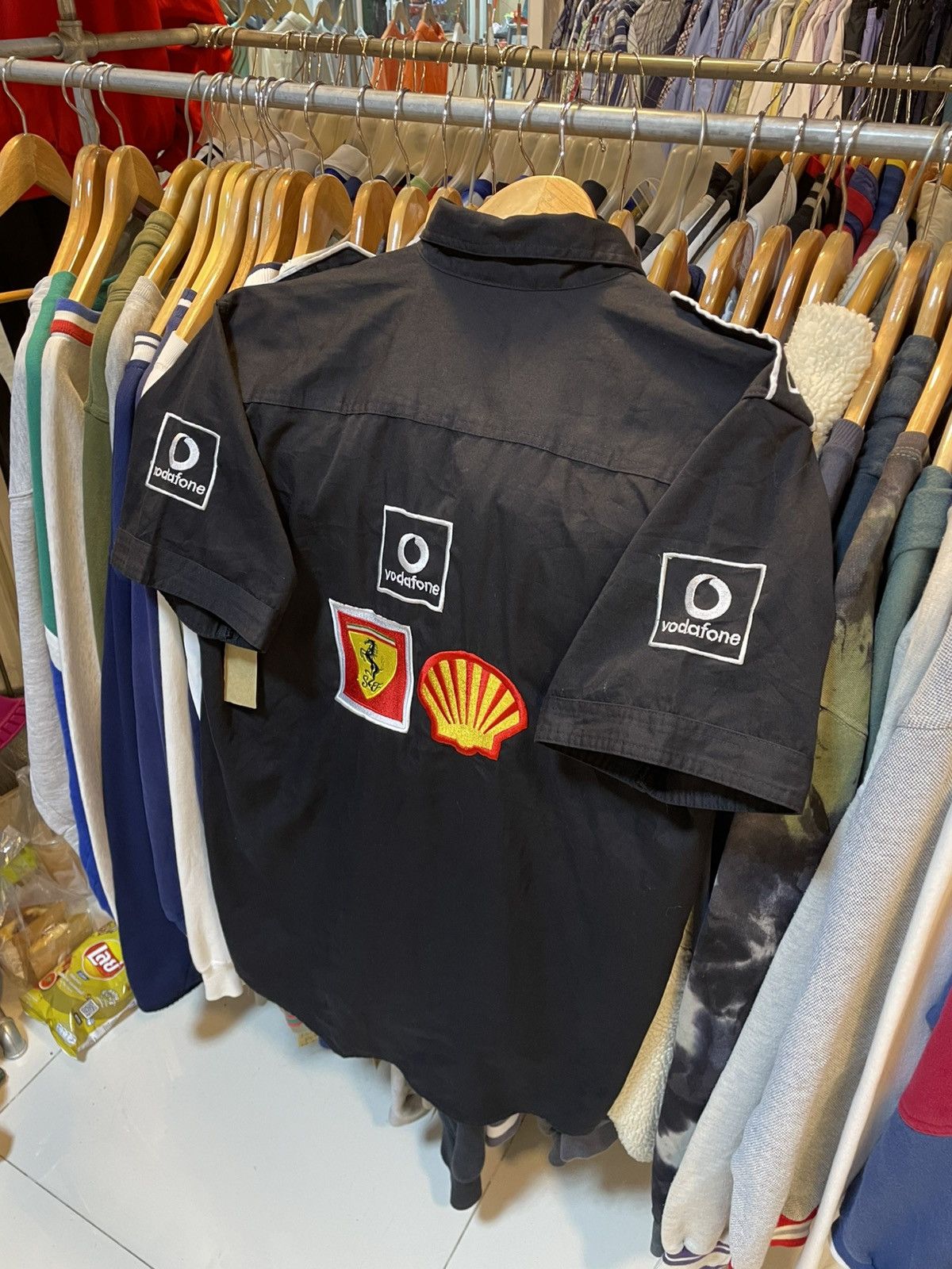Y2K F1 Ferrari Button-Up Shirt
