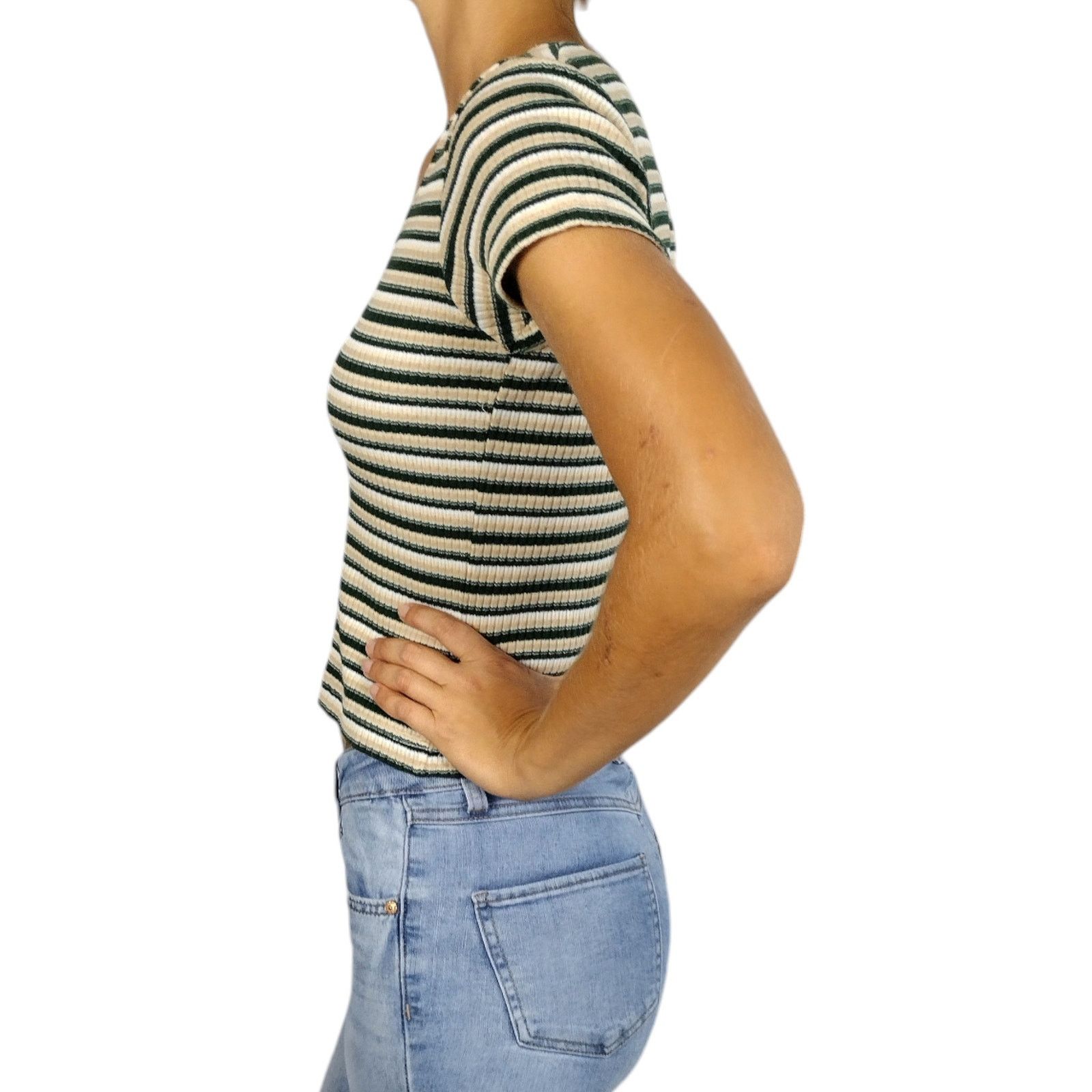Vintage Vintage Y2K Striped Tiny Tee Size XS / US 0-2 / IT 36-38 - 10 Thumbnail