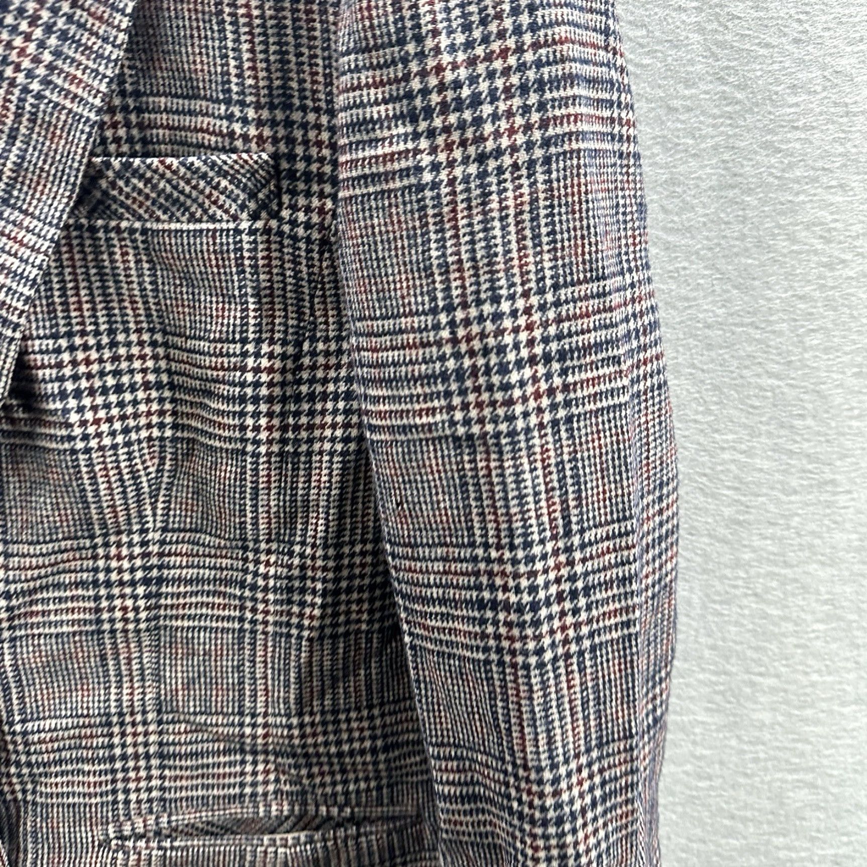 Pendleton VINTAGE Pendleton Wool Blazer Jacket Women M Beige Houndstooth Preppy Vintage Wool Reading Read Blazer Women M Size M / US 6-8 / IT 42-44 - 7 Thumbnail