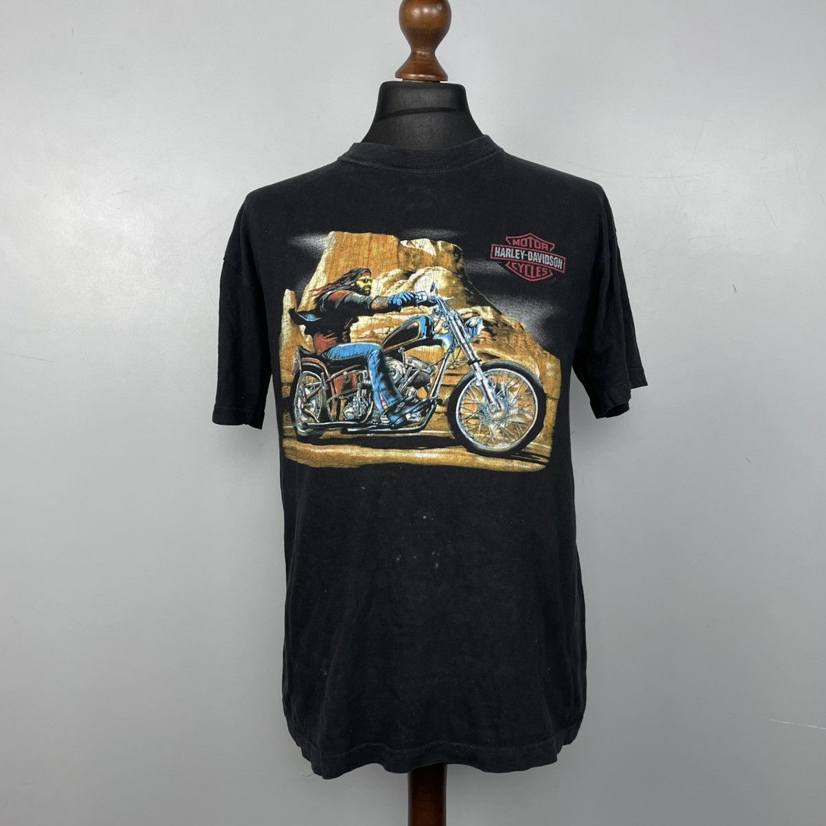 Harley Davidson × Vintage Vintage 3D Emblem Harley Davidson T-shirt Size US L / EU 52-54 / 3 - 2 Thumbnail