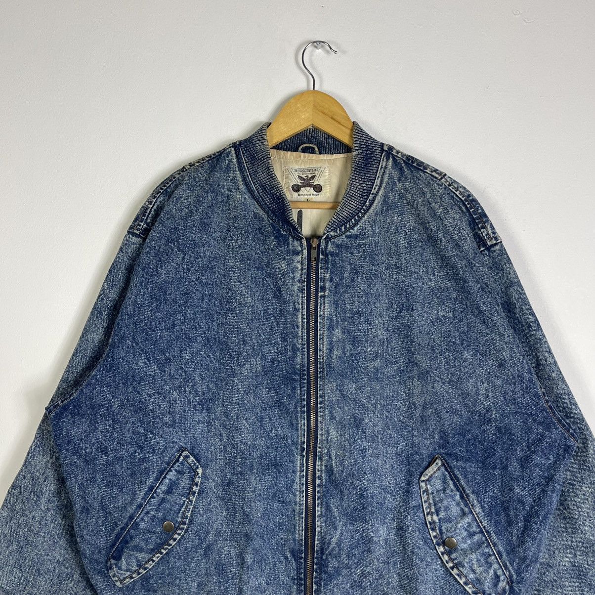Indigo × Issey Miyake × Japanese Brand Vintage Berkshine Inspired Issey Miyake Indigo Denim Bomber Size US L / EU 52-54 / 3 - 4 Thumbnail