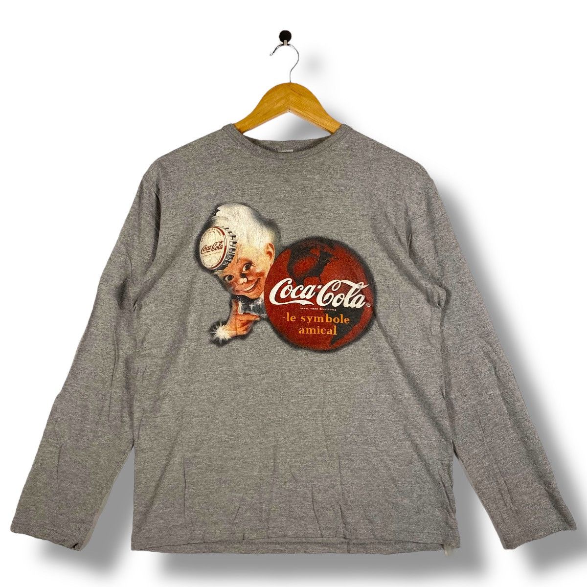 Coca Cola Vintage 90's COCA-COLA Friendly Symbol Longsleeve Tee Shirt Size US M / EU 48-50 / 2 - 1 Thumbnail
