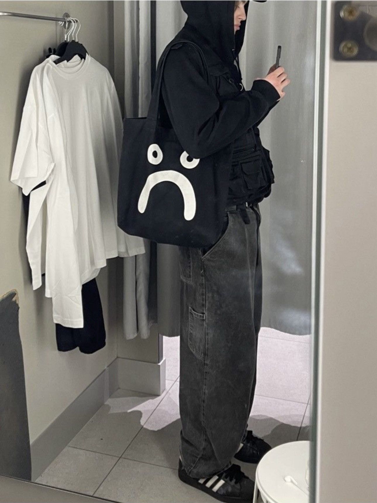 JNCO Rare Polar Big Boy Work Pants Washed Black Baggy Jnco Style Size US 32 / EU 48 - 2 Thumbnail