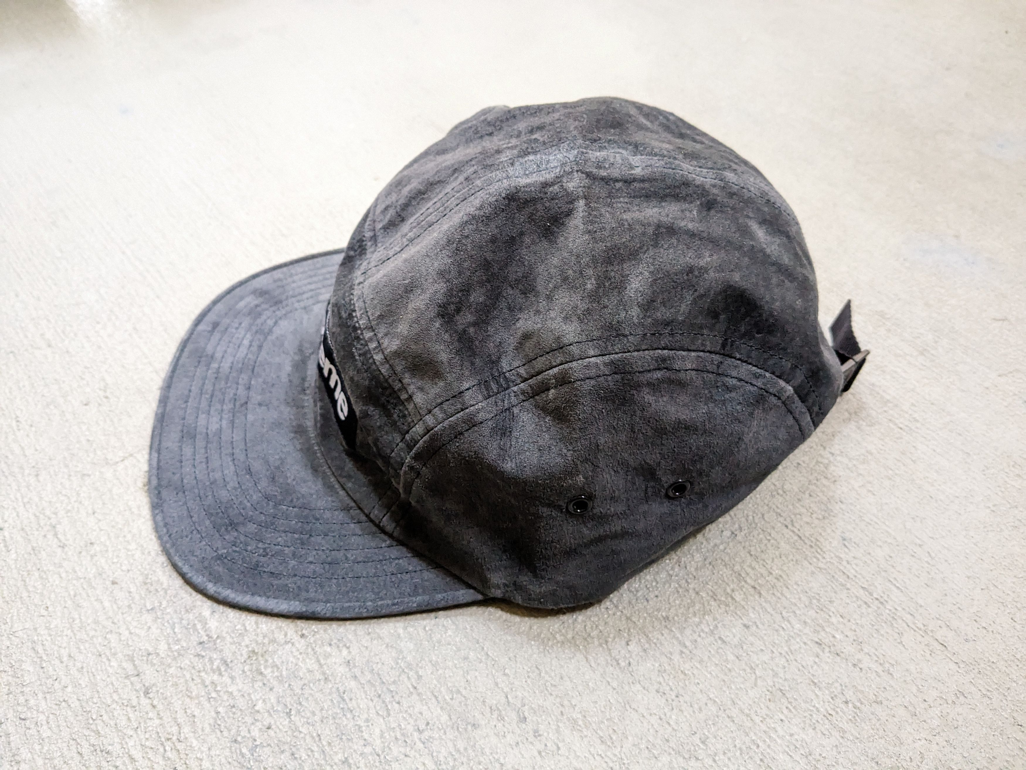Supreme Supreme Suede 5 Panel Camp Cap Navy Blue SS17 Size ONE SIZE - 6 Thumbnail