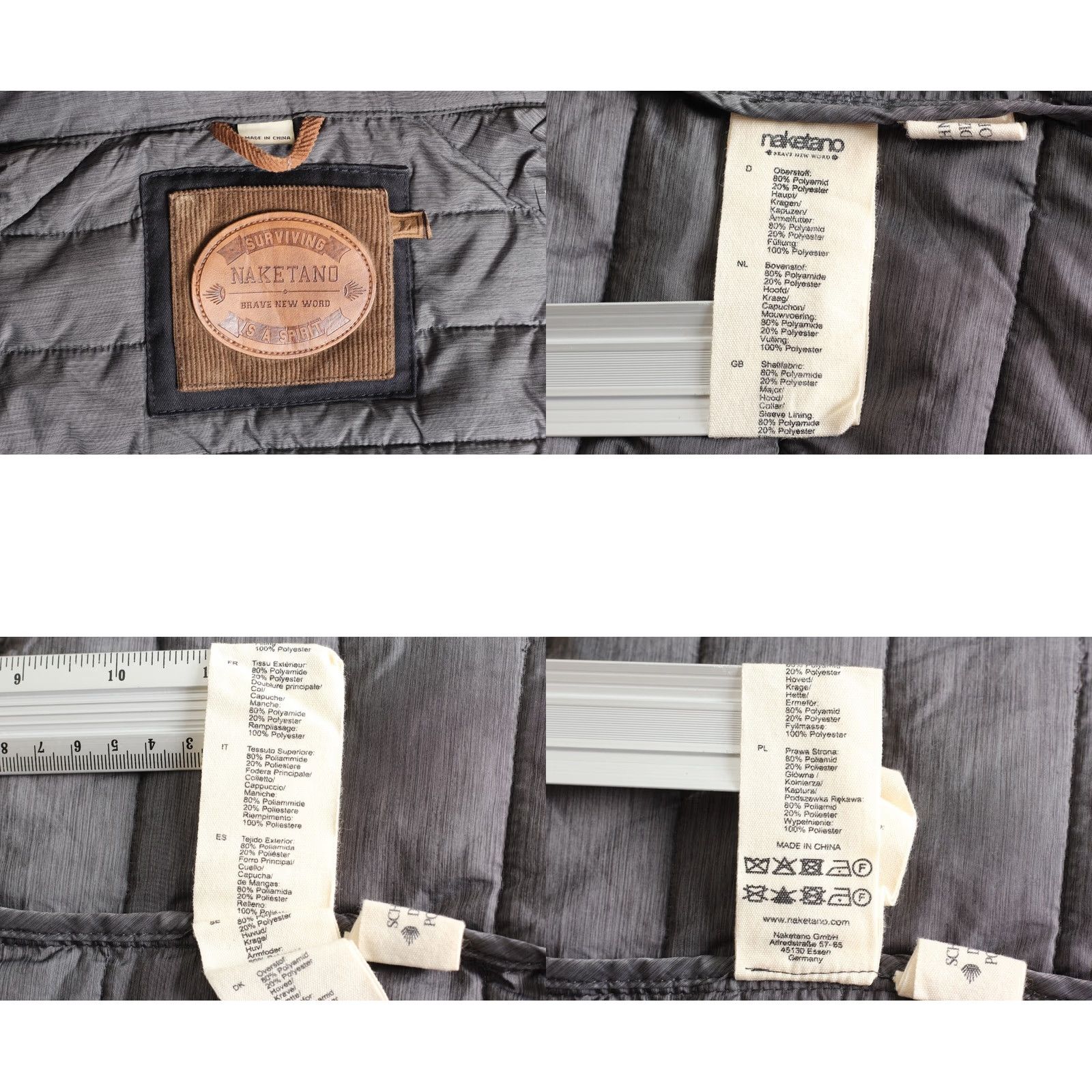 Vintage NAKETANO Jacket Women Size L Padded Quilted Drawstring MJ5227 Size L / US 10 / IT 46 - 8 Thumbnail