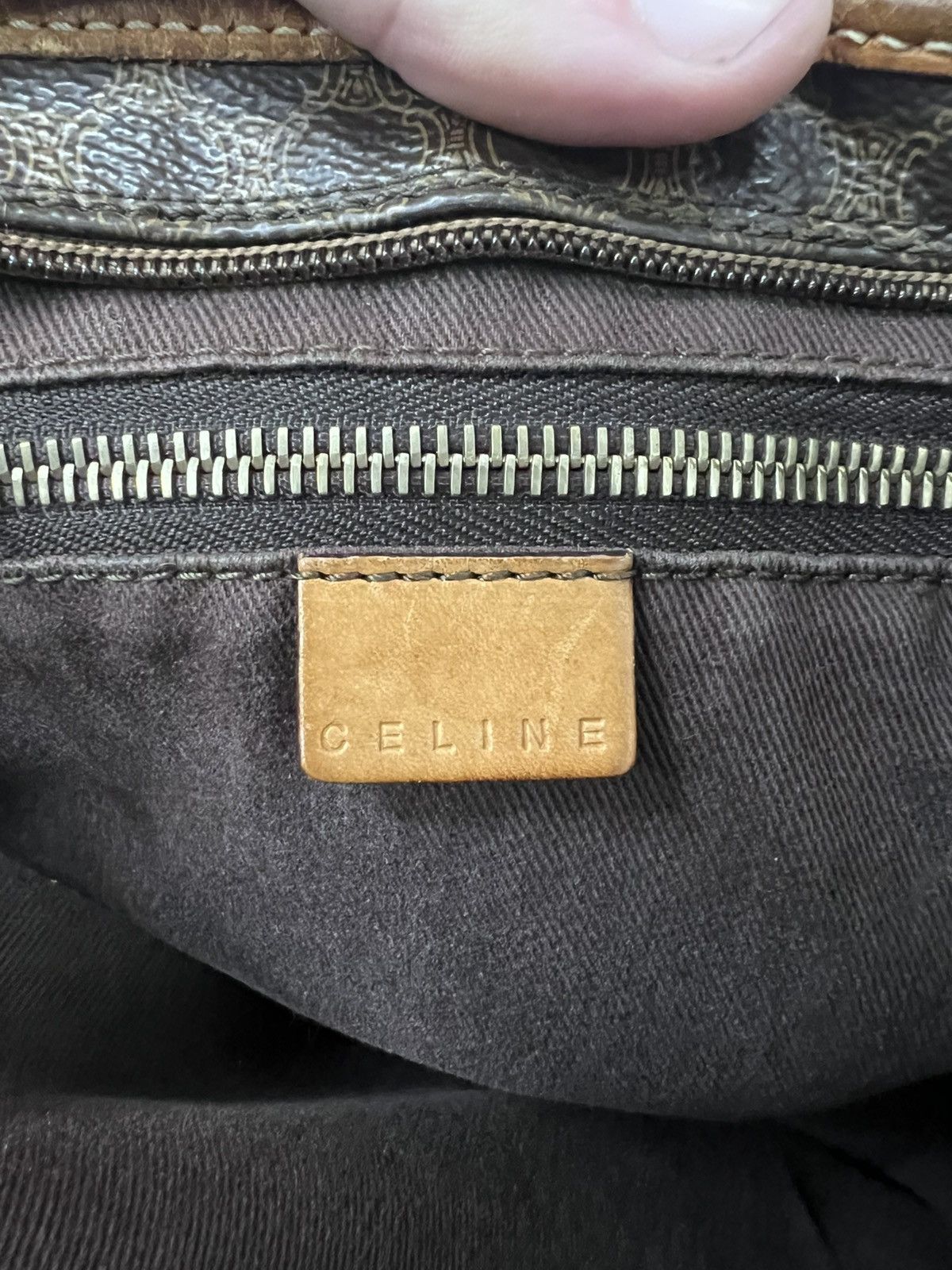 Celine × Vintage Authentic MONOGRAM LEATHER Vintage CELINE Bag MINI Size ONE SIZE - 14 Thumbnail