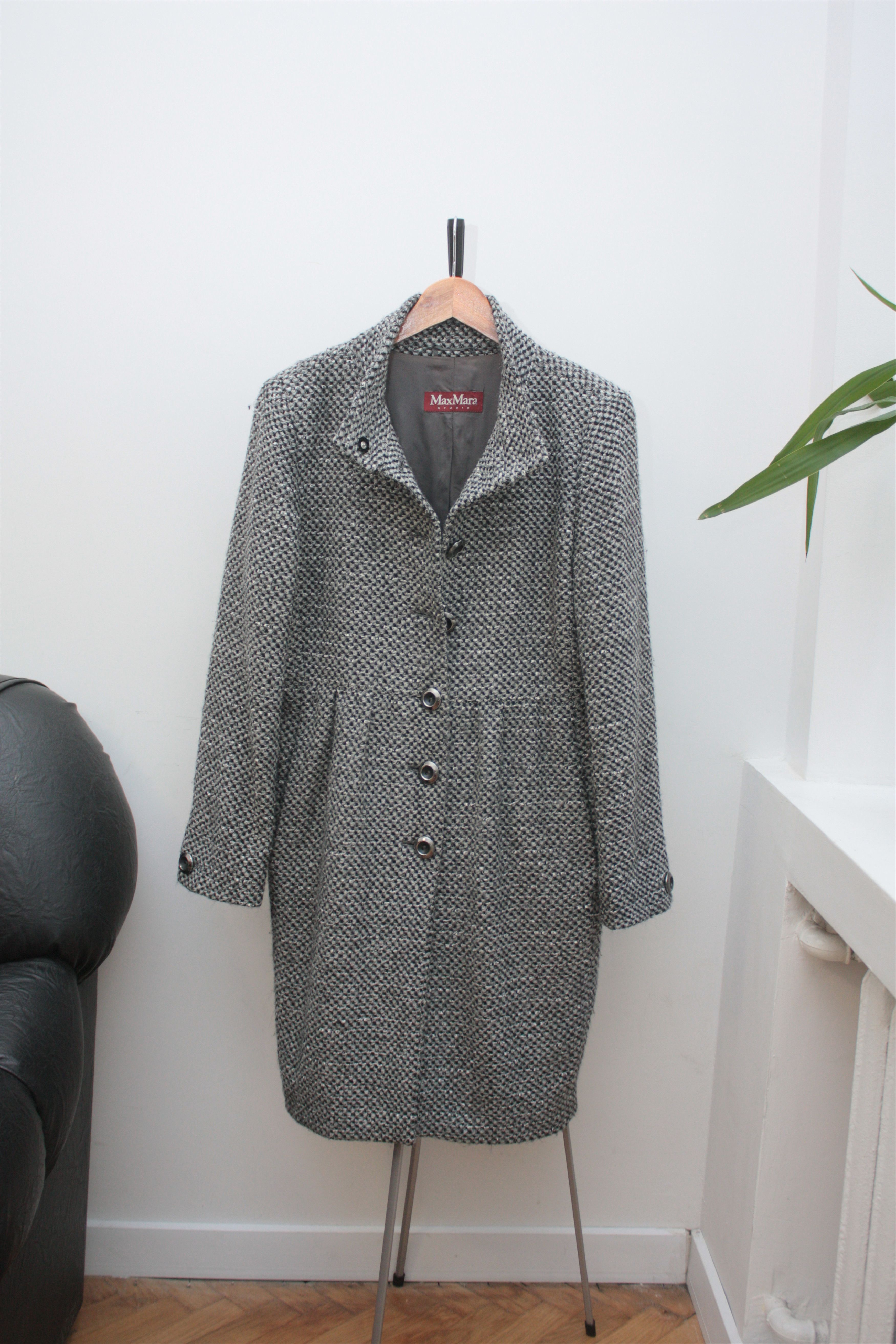 Max Mara Max Mara Studio Wool Blend Grey Knitted Coat US12 Size XL / US 12-14 / IT 48-50 - 2 Thumbnail