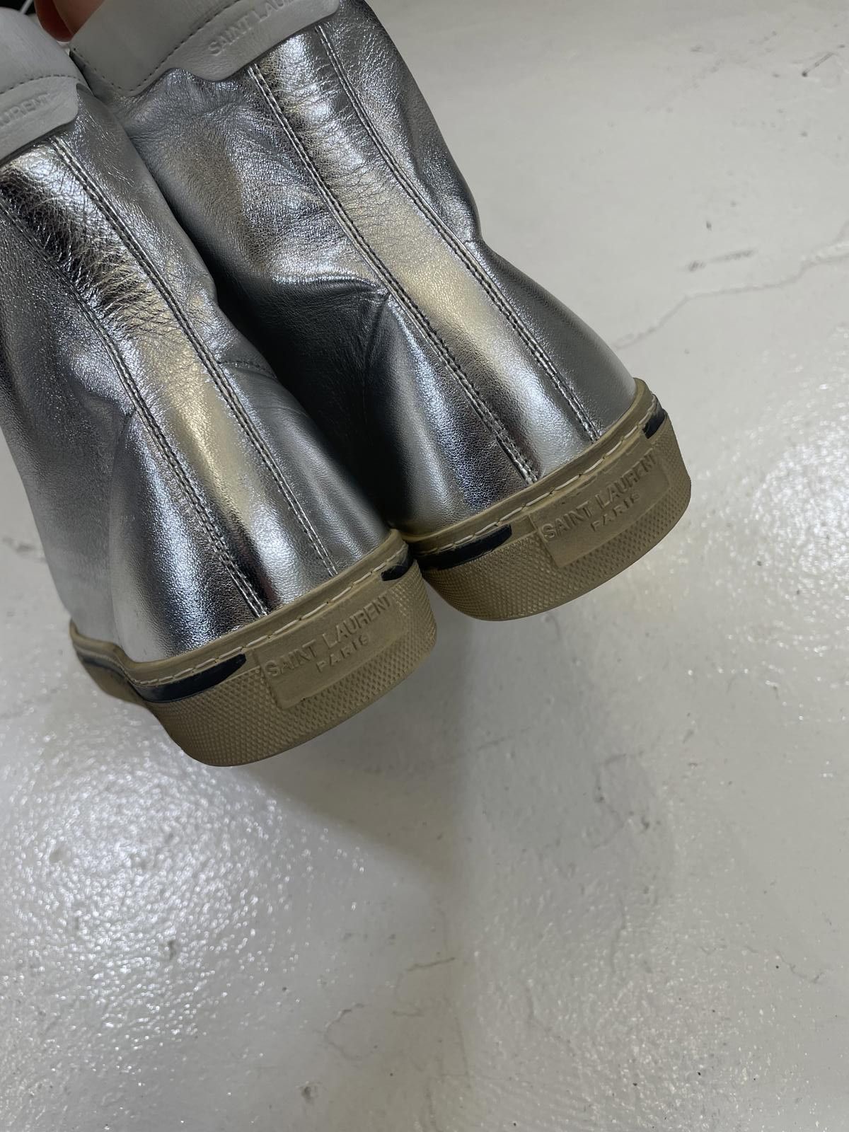 Saint Laurent Paris Saint Laurent Silver sneakers Size US 11 / EU 44 - 3 Thumbnail