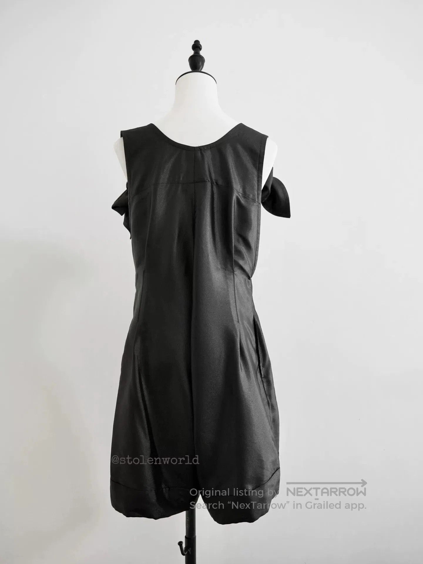 Limi Feu black bow tie jumpsuit with adjustable straps. Size S / US 4 / IT 40 - 4 Thumbnail