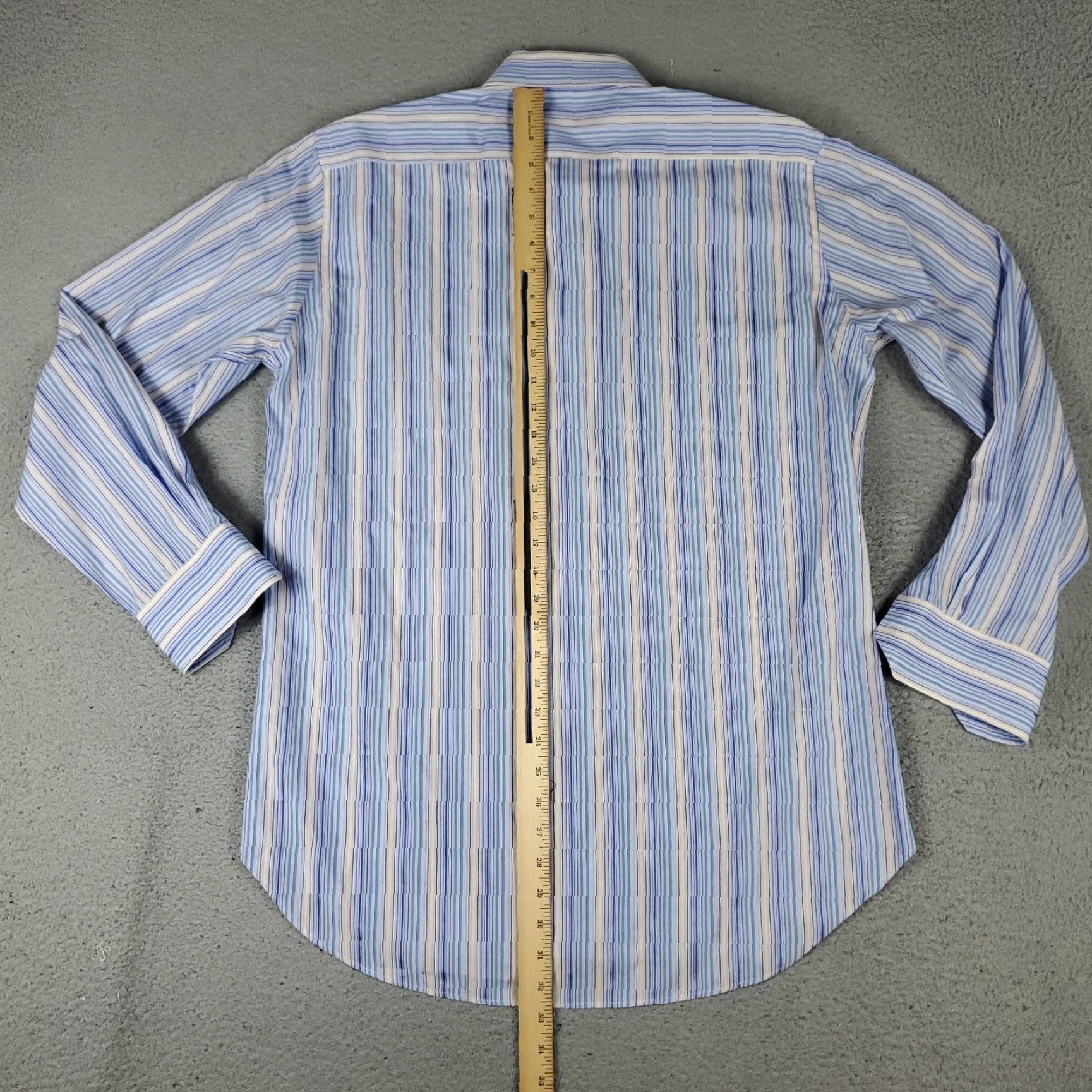 Etro ETRO Button-Up Shirt Mens Size 41 Blue Striped Made in Italy Long Sleeve Regular Fit Size US L / EU 52-54 / 3 - 6 Thumbnail