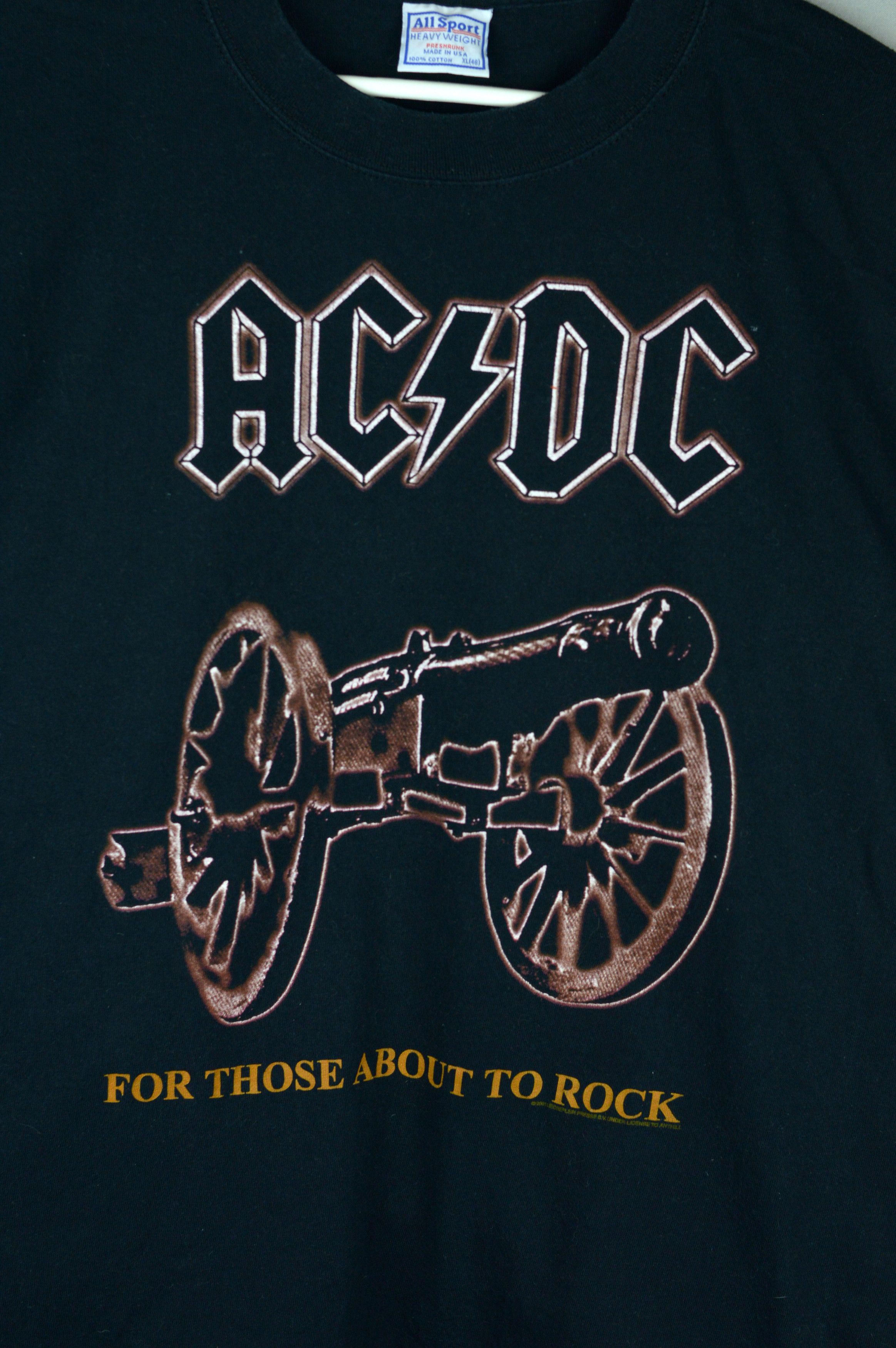 AC/DC × Vintage Vintage AC DC For Those About To Rock 2001 t shirt Size US XL / EU 56 / 4 - 3 Thumbnail