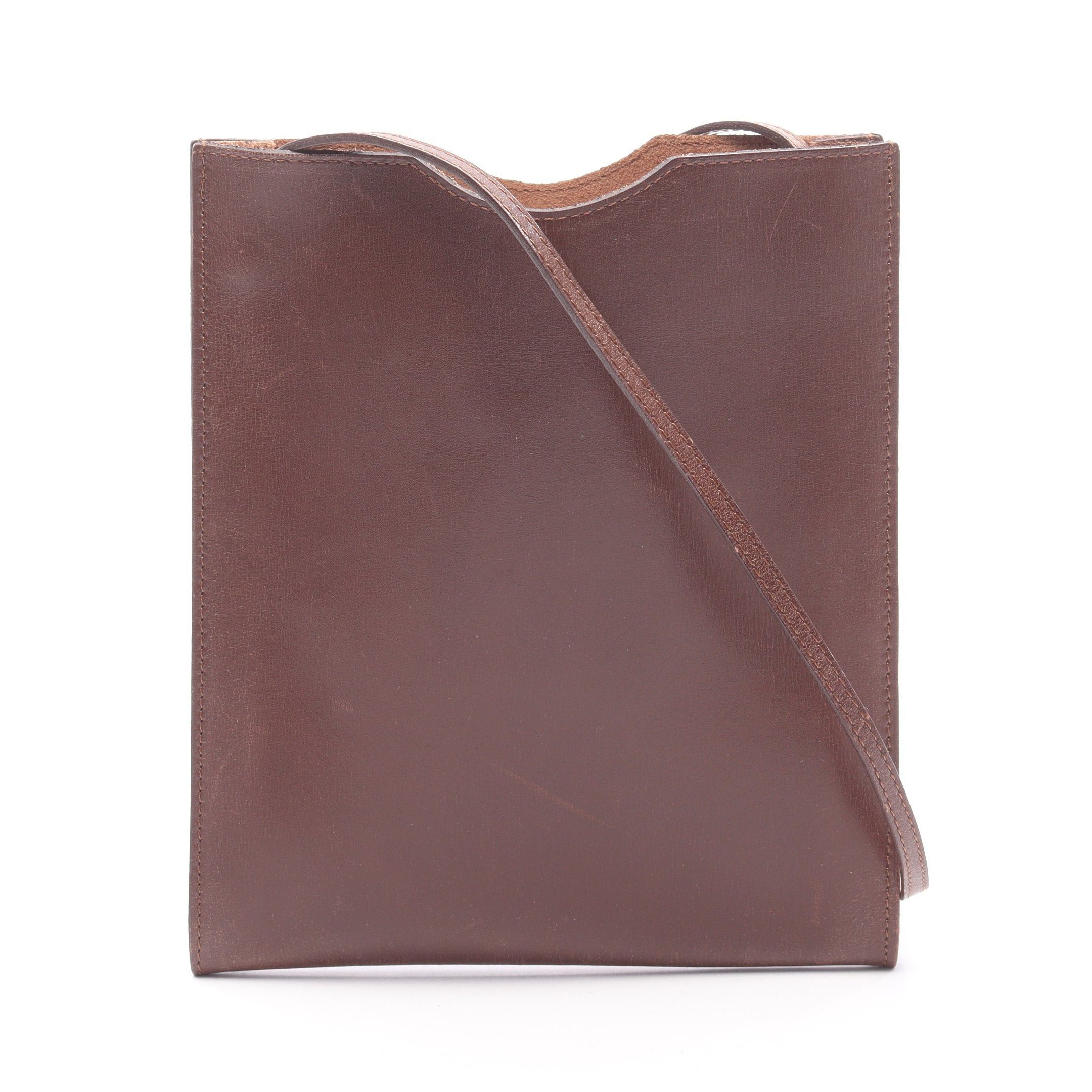 Hermes Onimetu Shoulder Bag Box Calf Brown, Women's