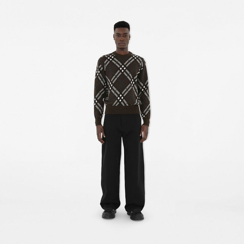 Burberry o1w1db10326 Check Wool Blend Sweater in Multicolor Size US M / EU 48-50 / 2 - 2 Thumbnail