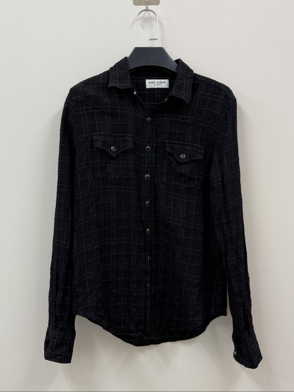 Saint Laurent Paris Saint Laurent Check Western Shirt Size L Size US L / EU 52-54 / 3 - 1 Thumbnail
