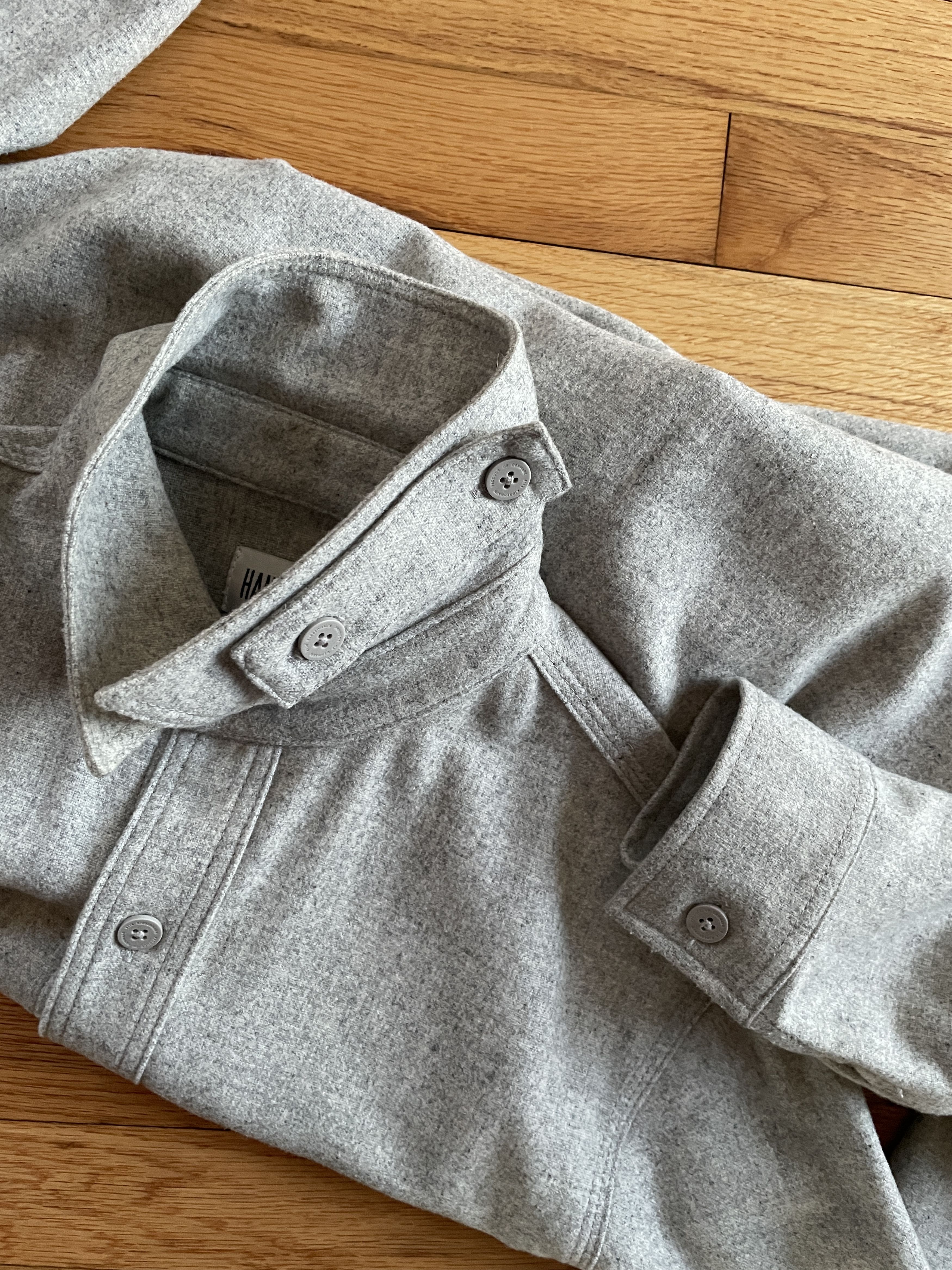 Han Kjobenhavn Han Kjobenhavn heather grey wool blend overshirt Size US S / EU 44-46 / 1 - 3 Thumbnail