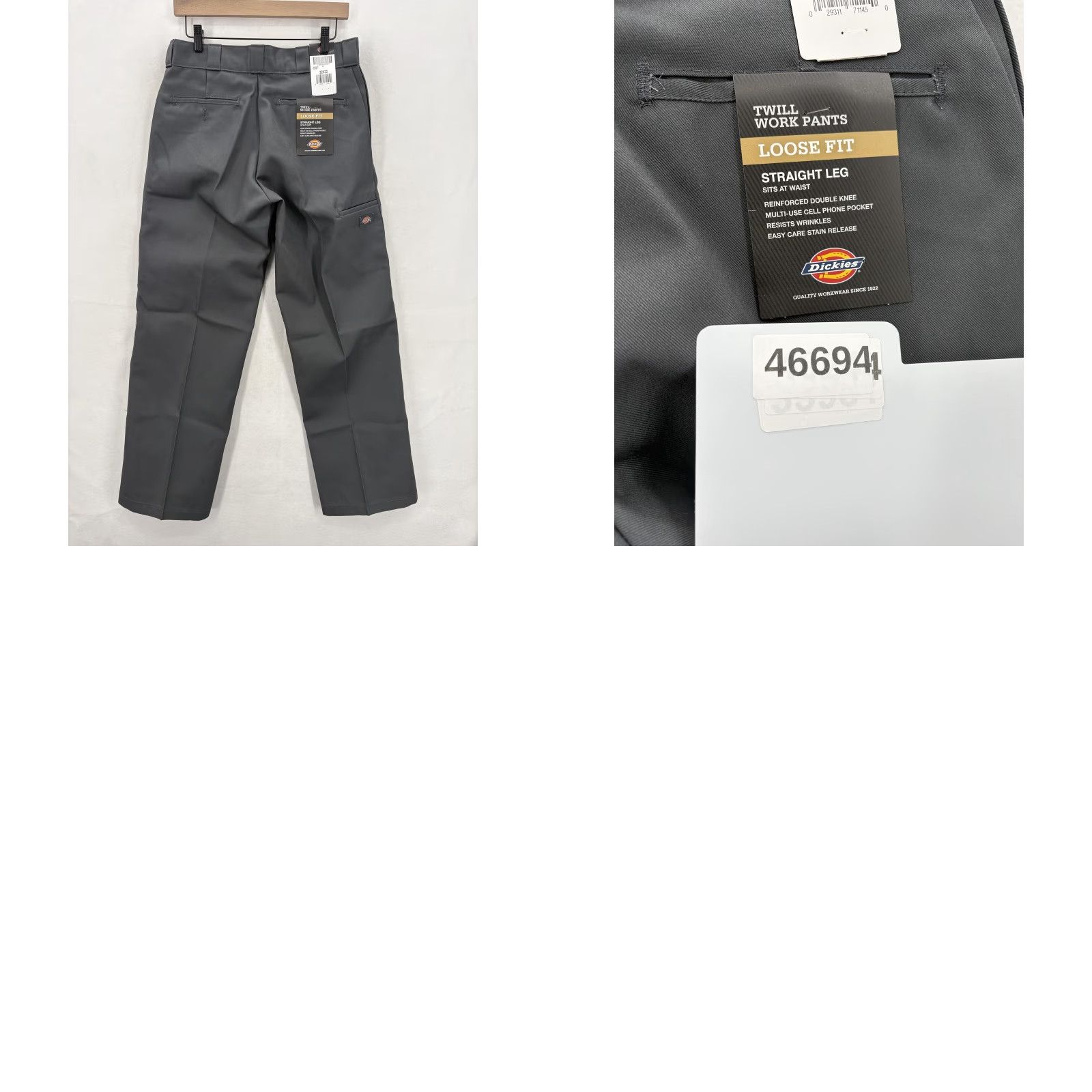 Dickies Dickies Twill Work Pants Mens 32x32 Gray Loose Fit Straight Leg Double Knee NWT Size US 32 / EU 48 - 9 Thumbnail