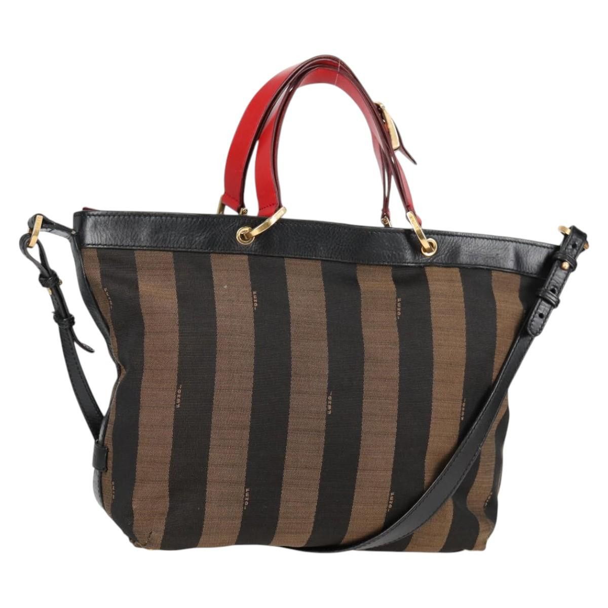 Fendi FENDI Pecan Canvas Backpack Brown Black Size ONE SIZE - 1 Thumbnail