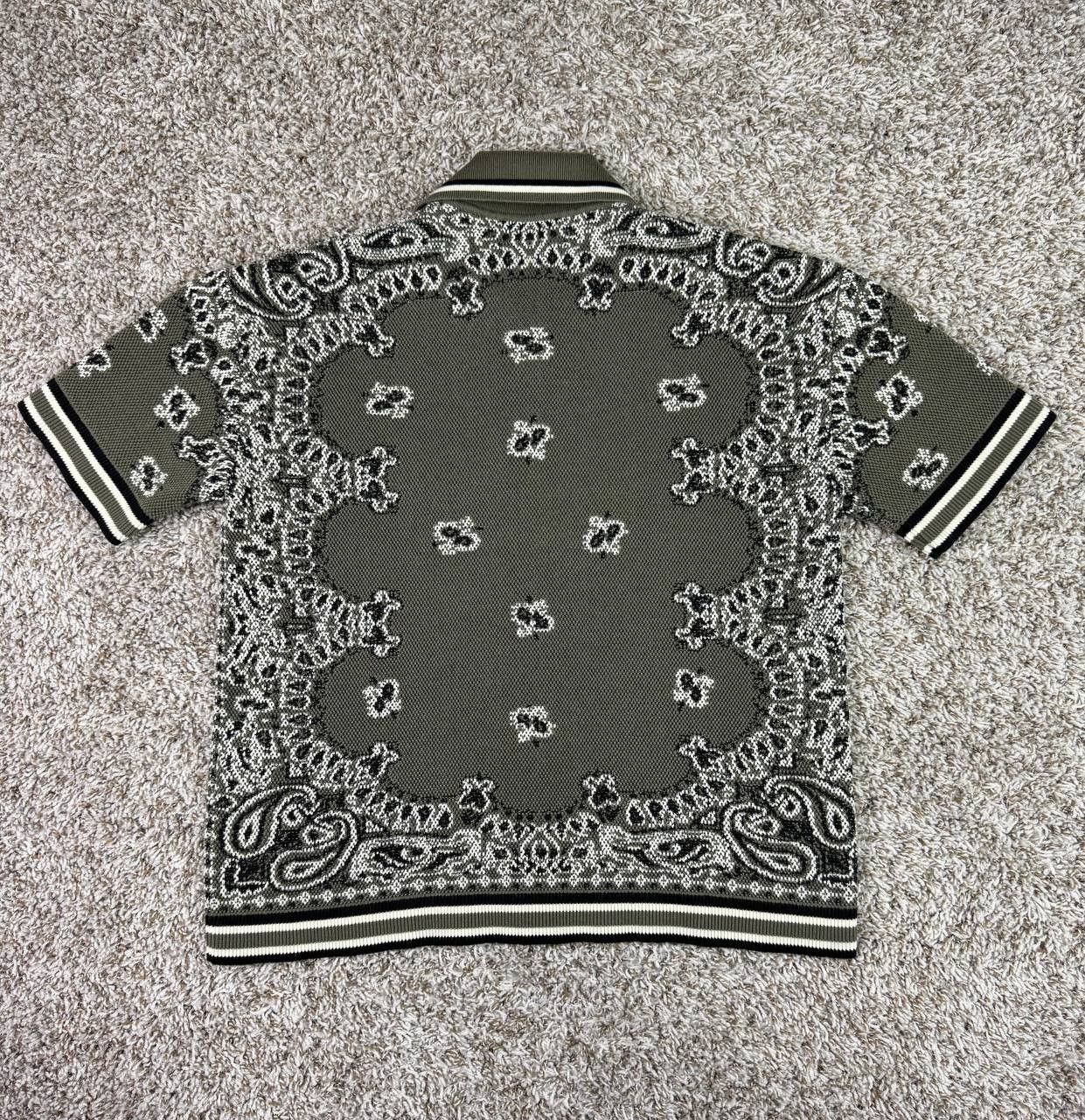 AMIRI★クロップドポロトップ Amiri Amiri Bandana Polo Shirt Green | Grailed
