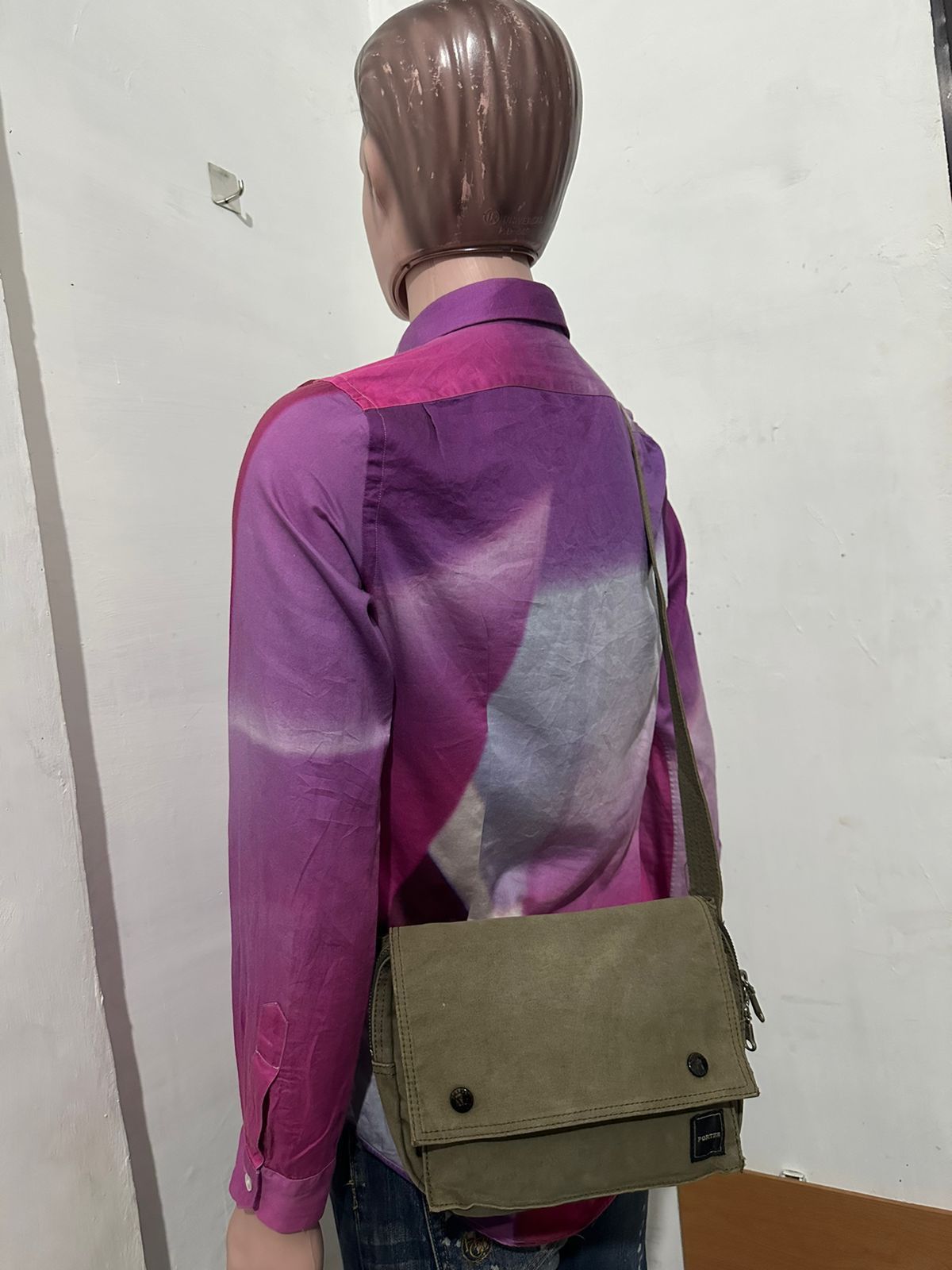 Porter Porter Japan Natural Faded Olive Canvas Crossbody/ Sling bag Size ONE SIZE - 18 Thumbnail